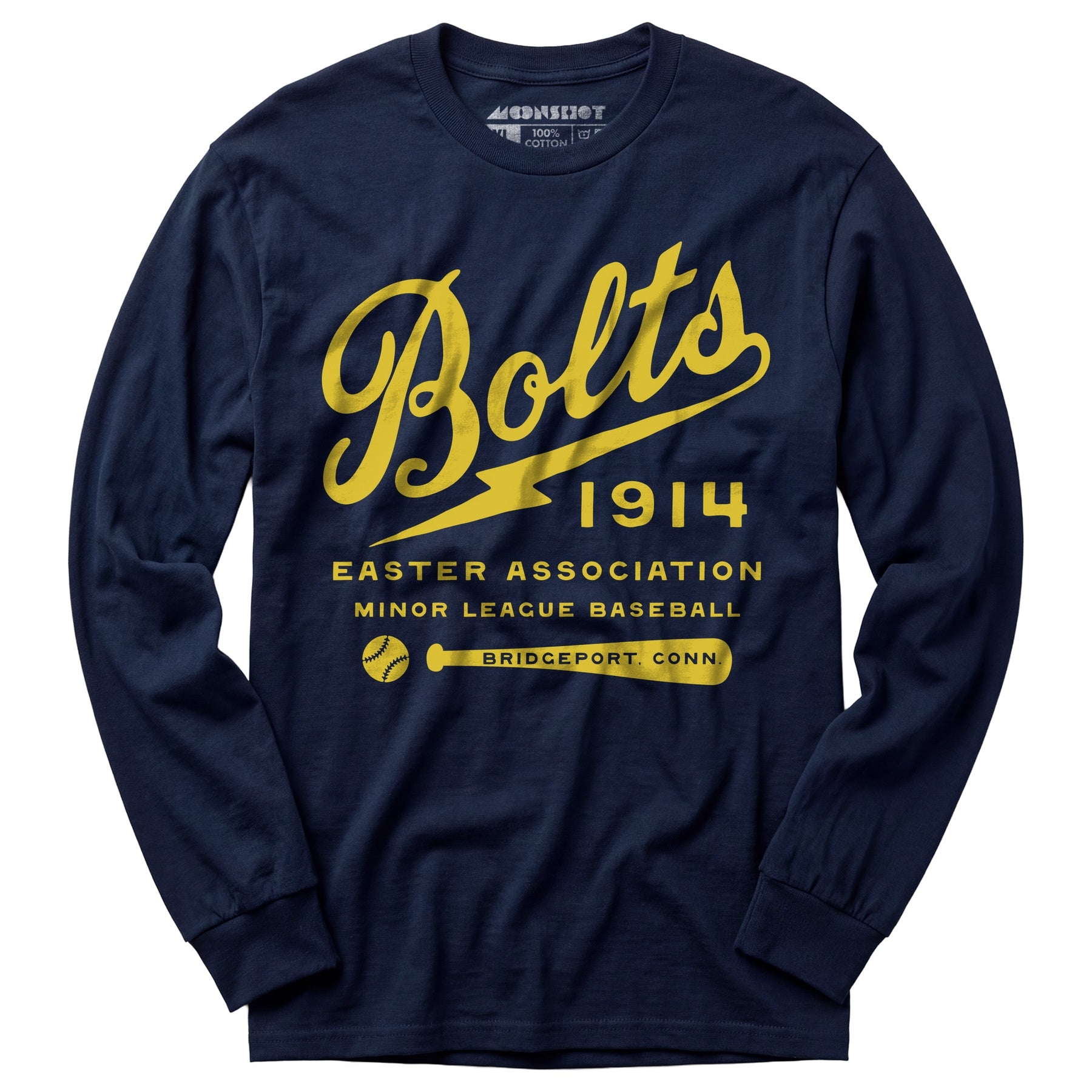 Bridgeport Bolts - Connecticut - Vintage Defunct Baseball Teams - Long Sleeve T-Shirt