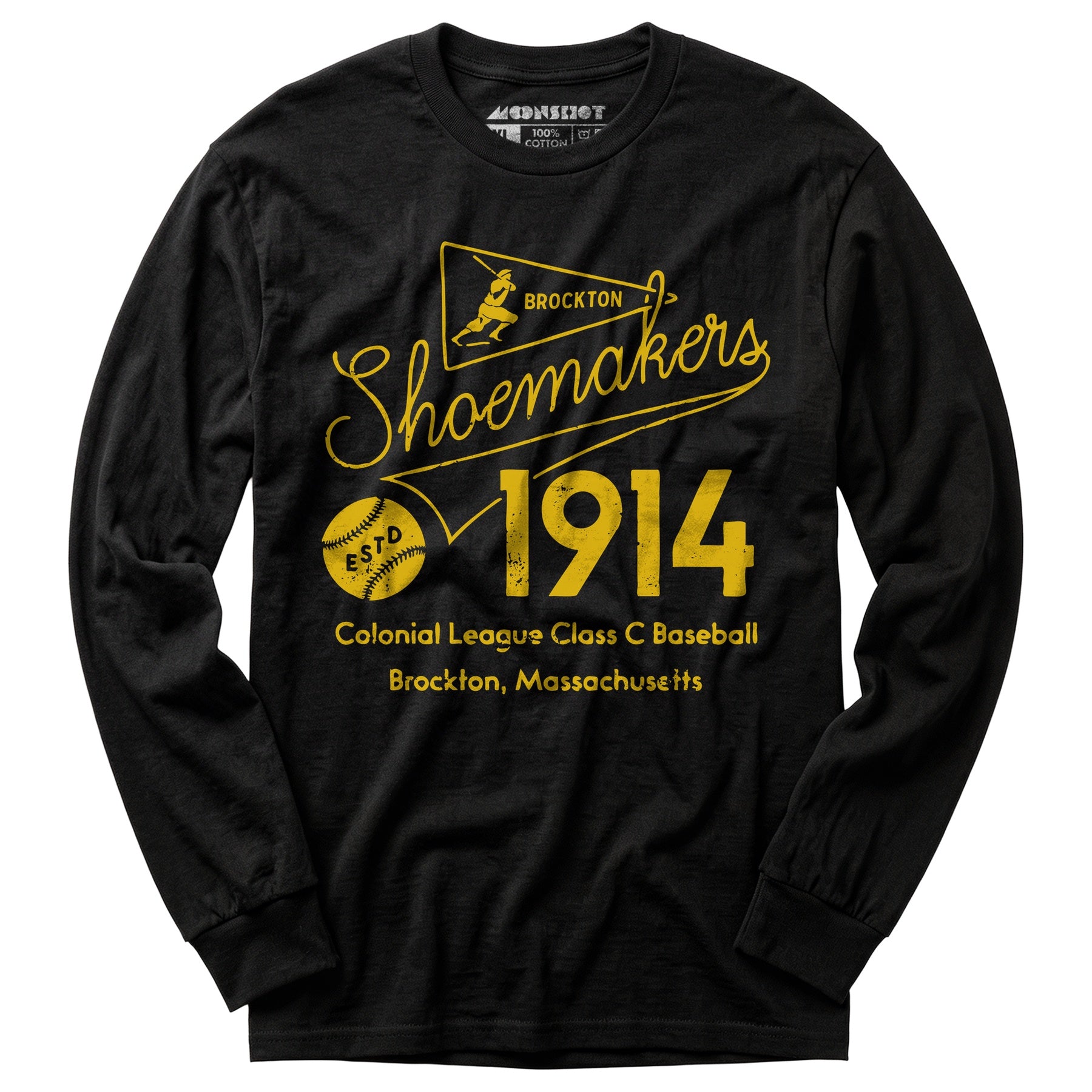 Brockton Shoemakers - Massachusetts - Vintage Defunct Baseball Teams - Long Sleeve T-Shirt