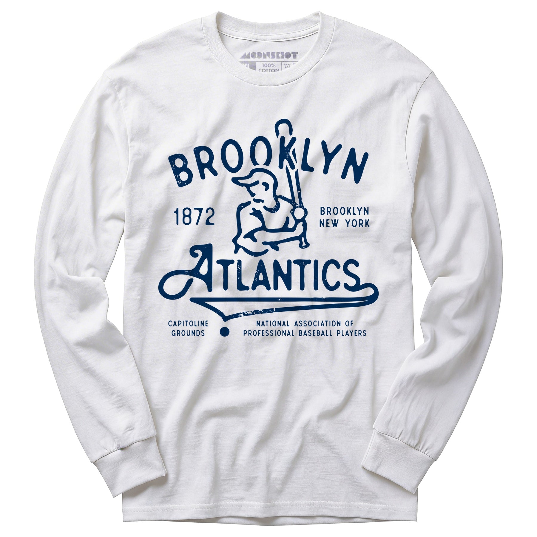 Brooklyn Atlantics - New York - Vintage Defunct Baseball Teams - Long Sleeve T-Shirt