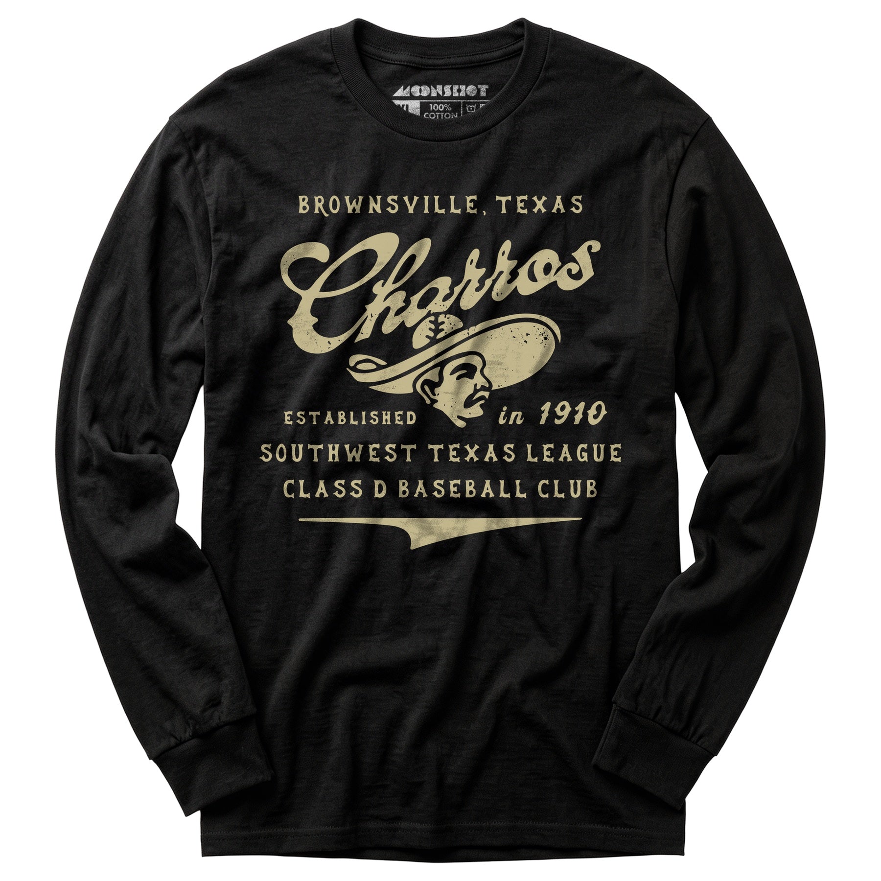 Brownsville Charros - Texas - Vintage Defunct Baseball Teams - Long Sleeve T-Shirt