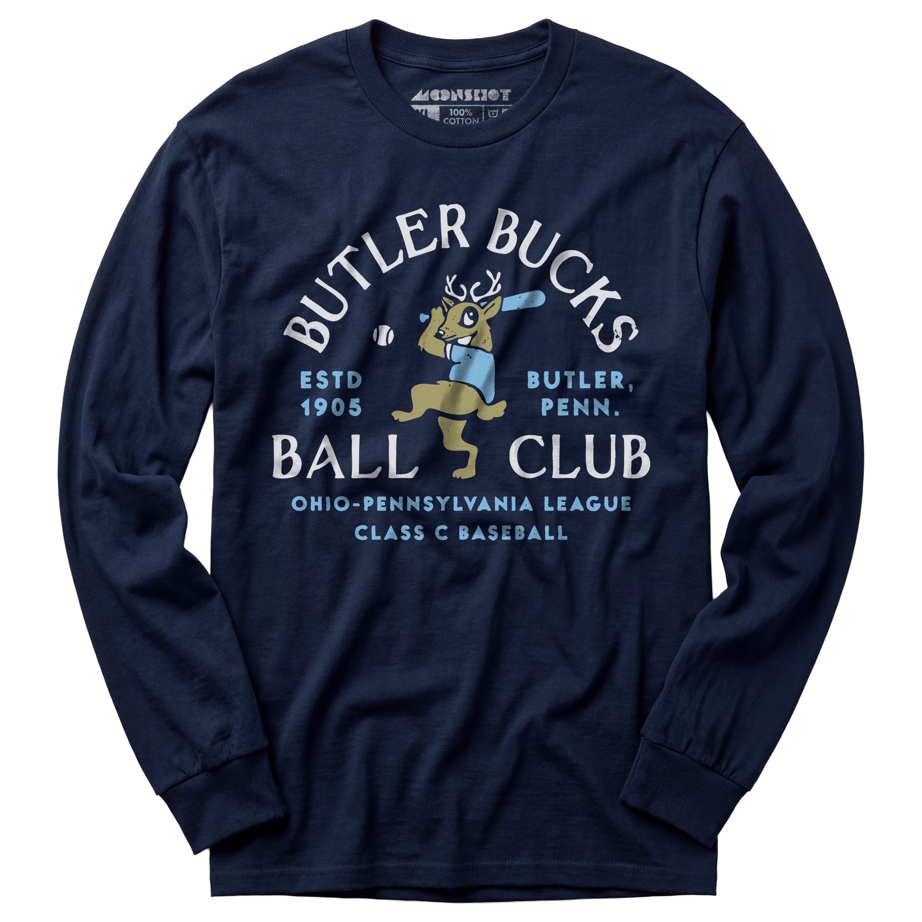 Butler Bucks - Pennsylvania - Vintage Defunct Baseball Teams - Long Sleeve T-Shirt