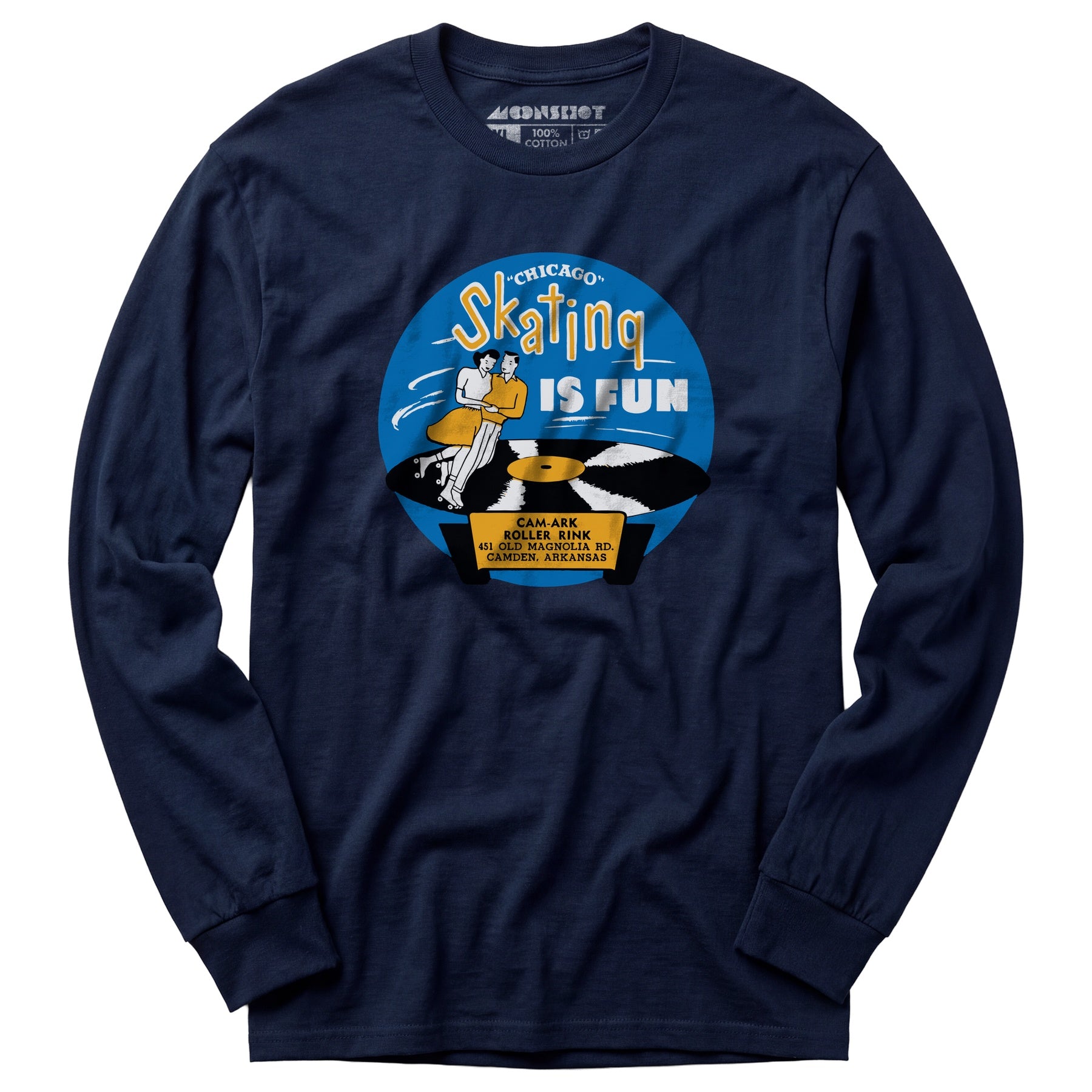 Cam-Ark Roller Rink - Camden, AR - Vintage Roller Rink - Long Sleeve T-Shirt