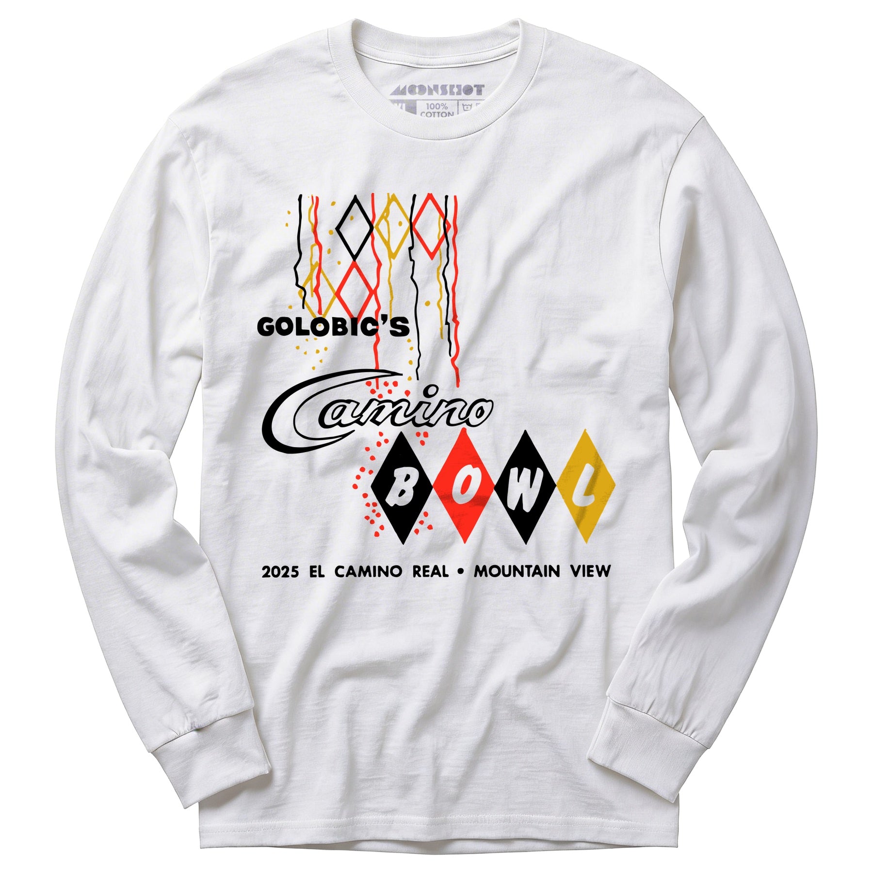 Camino Bowl - Mountain View, CA - Vintage Bowling Alley - Long Sleeve T-Shirt