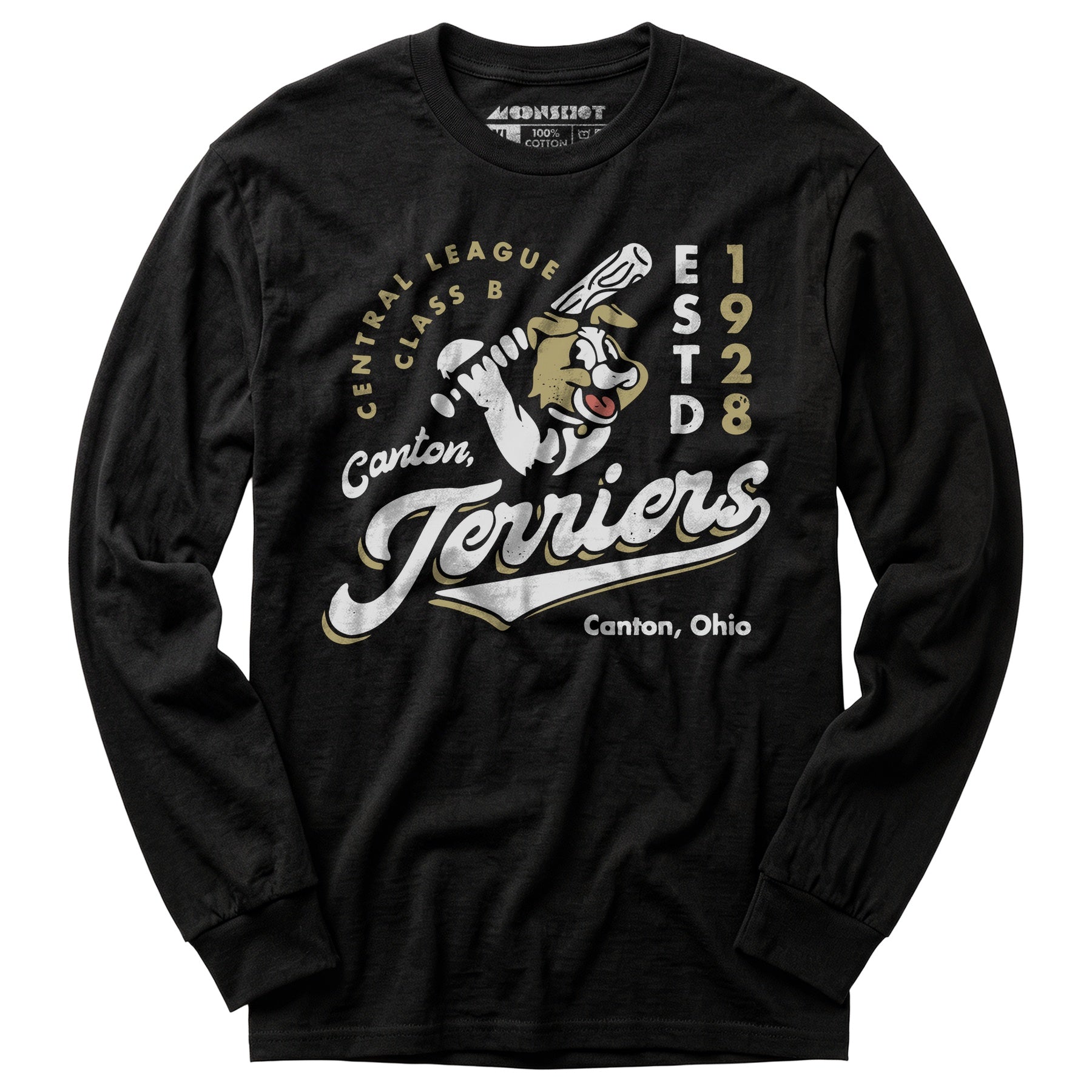 Canton Terriers - Ohio  - Vintage Defunct Baseball Teams - Long Sleeve T-Shirt