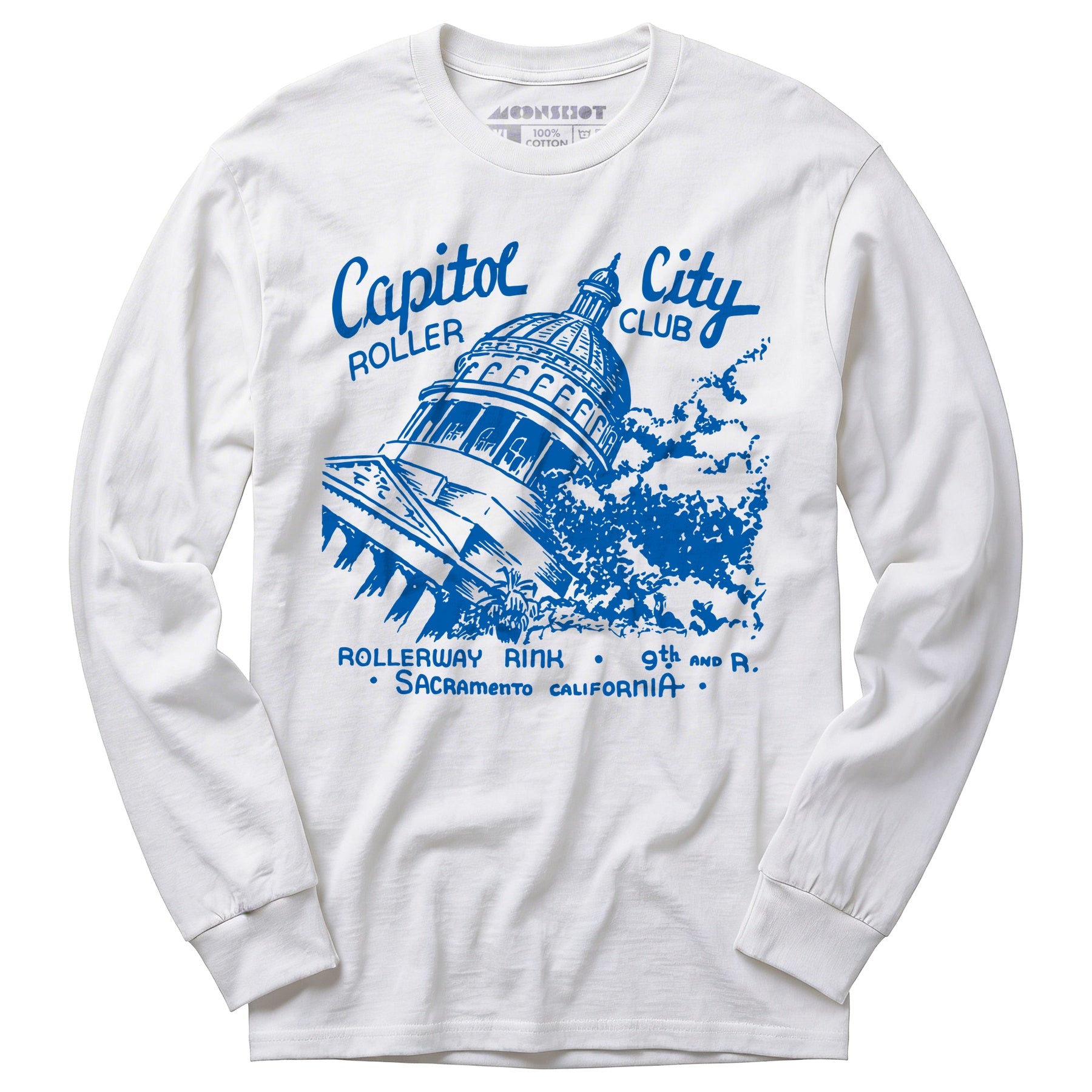 Capitol City Roller Club - Sacramento, CA - Vintage Roller Rink - Long Sleeve T-Shirt