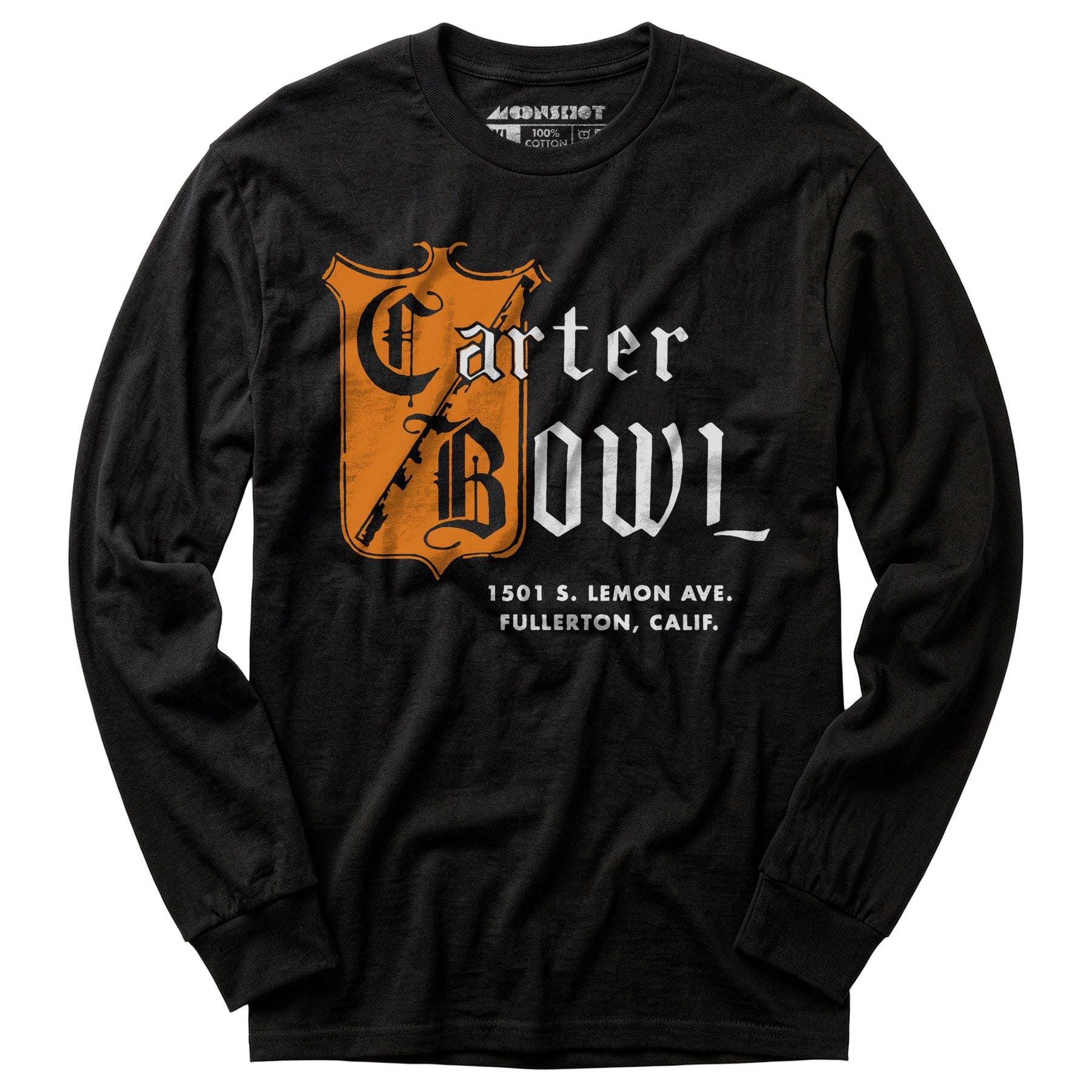 Carter Bowl - Fullerton, CA - Vintage Bowling Alley - Long Sleeve T-Shirt