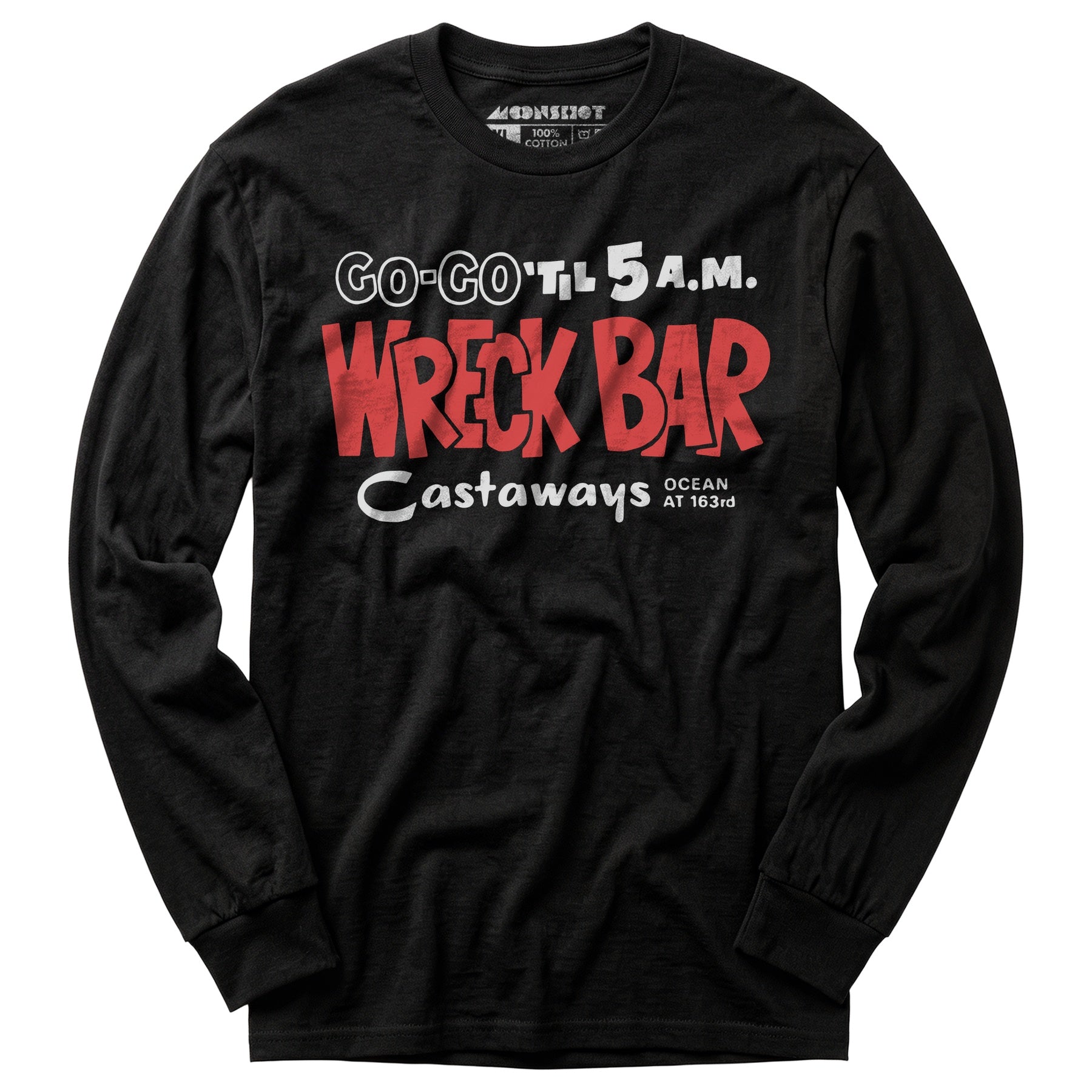 Castaways Motel Wreck Bar - Miami, FL - Vintage Tiki Bar - Long Sleeve T-Shirt