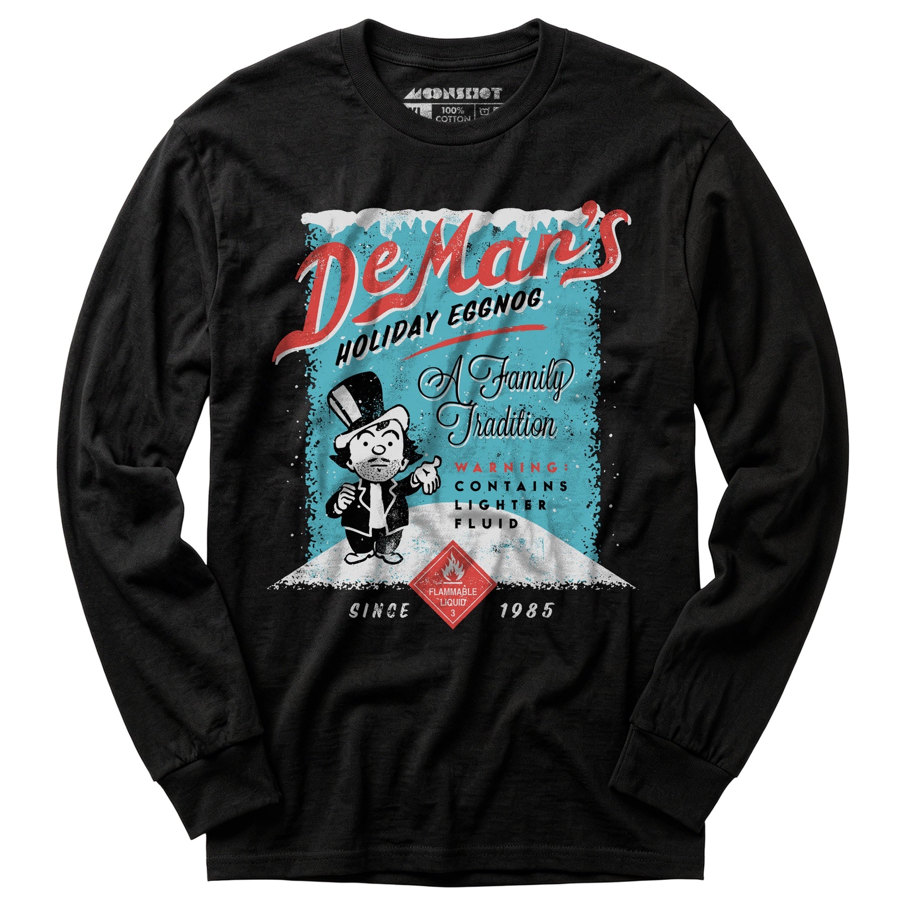 Charles DeMar's Eggnog with Lighter Fluid - Long Sleeve T-Shirt