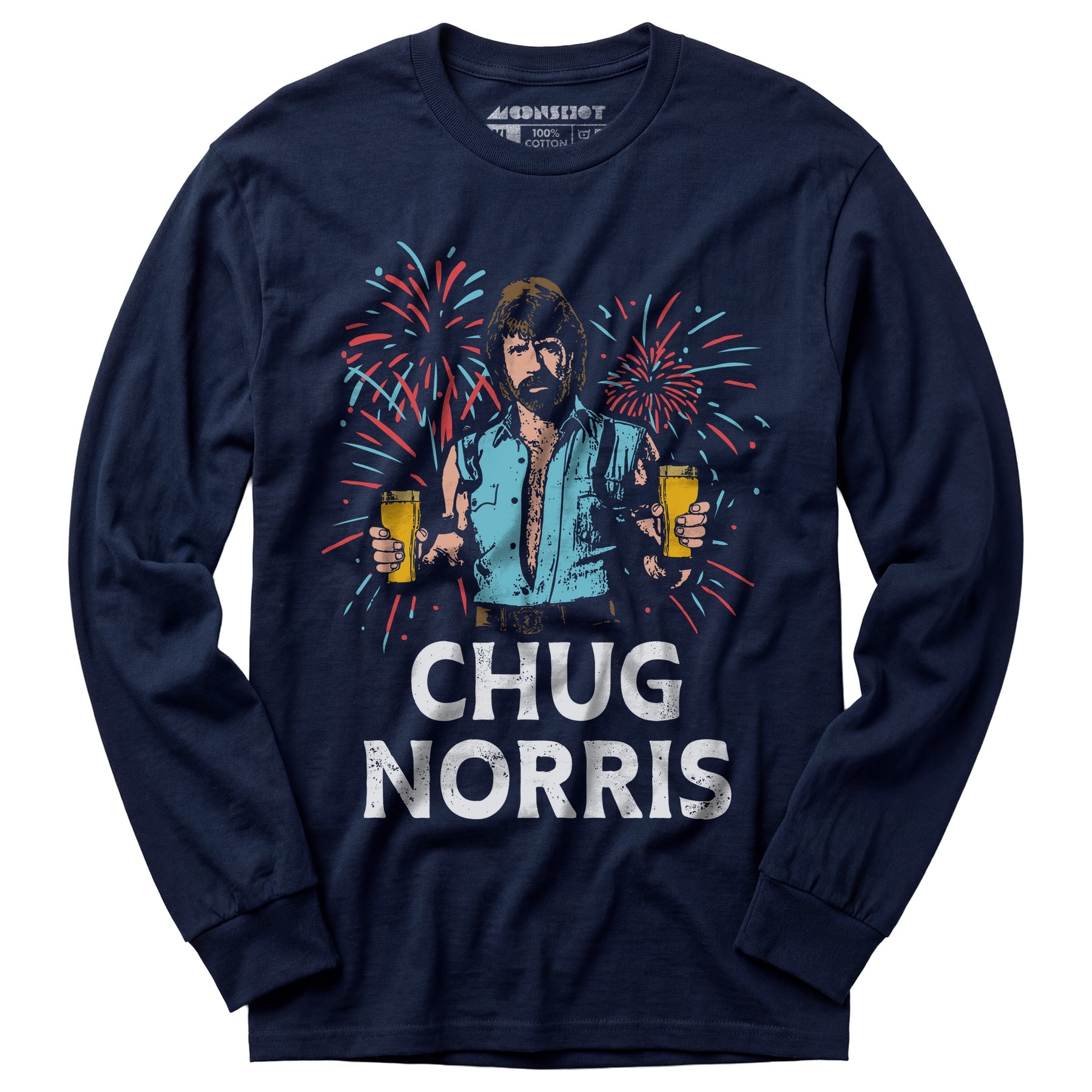 Chug Norris 4th of July - Long Sleeve T-Shirt