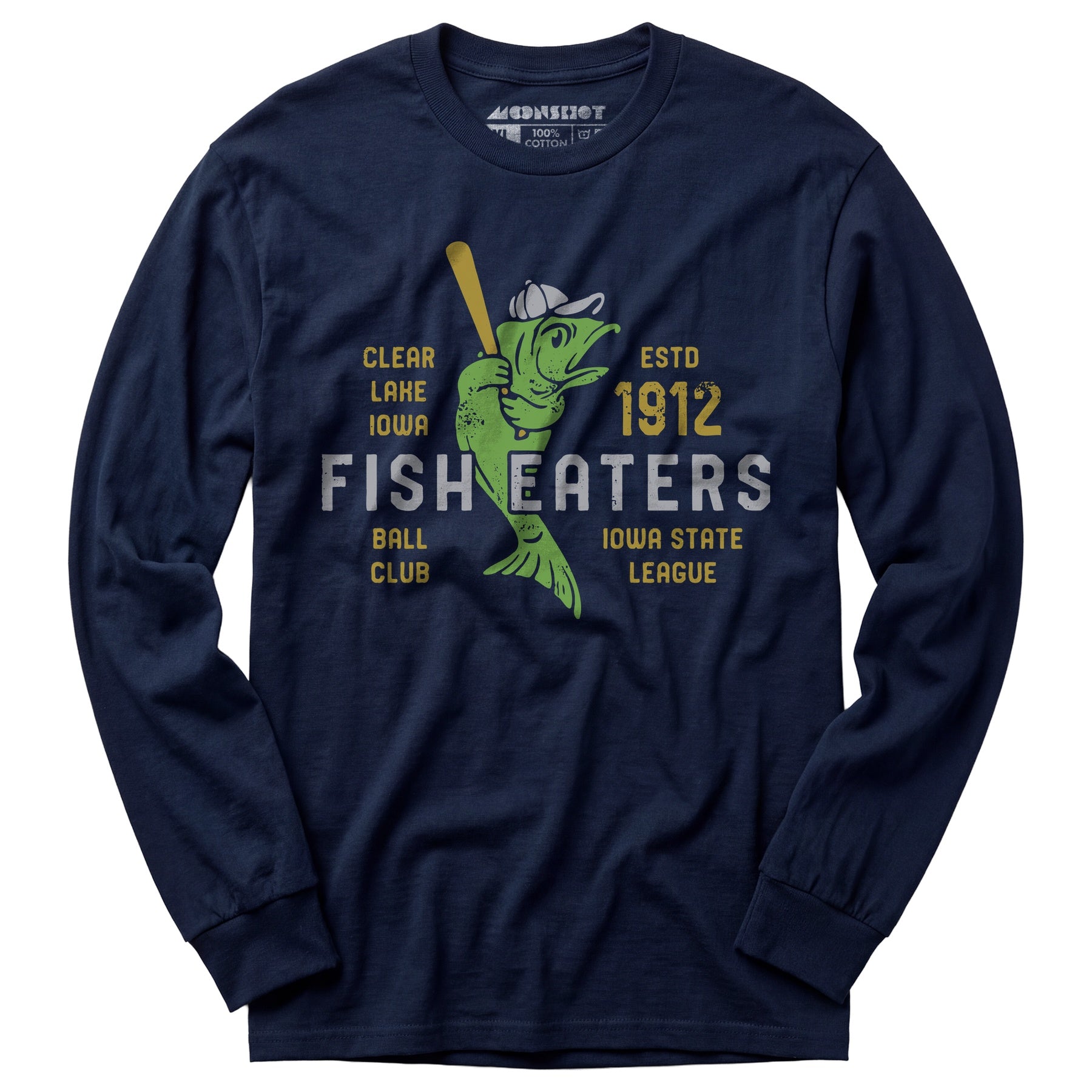 Clear Lake Fish Eaters - Iowa - Vintage Defunct Baseball Teams - Long Sleeve T-Shirt