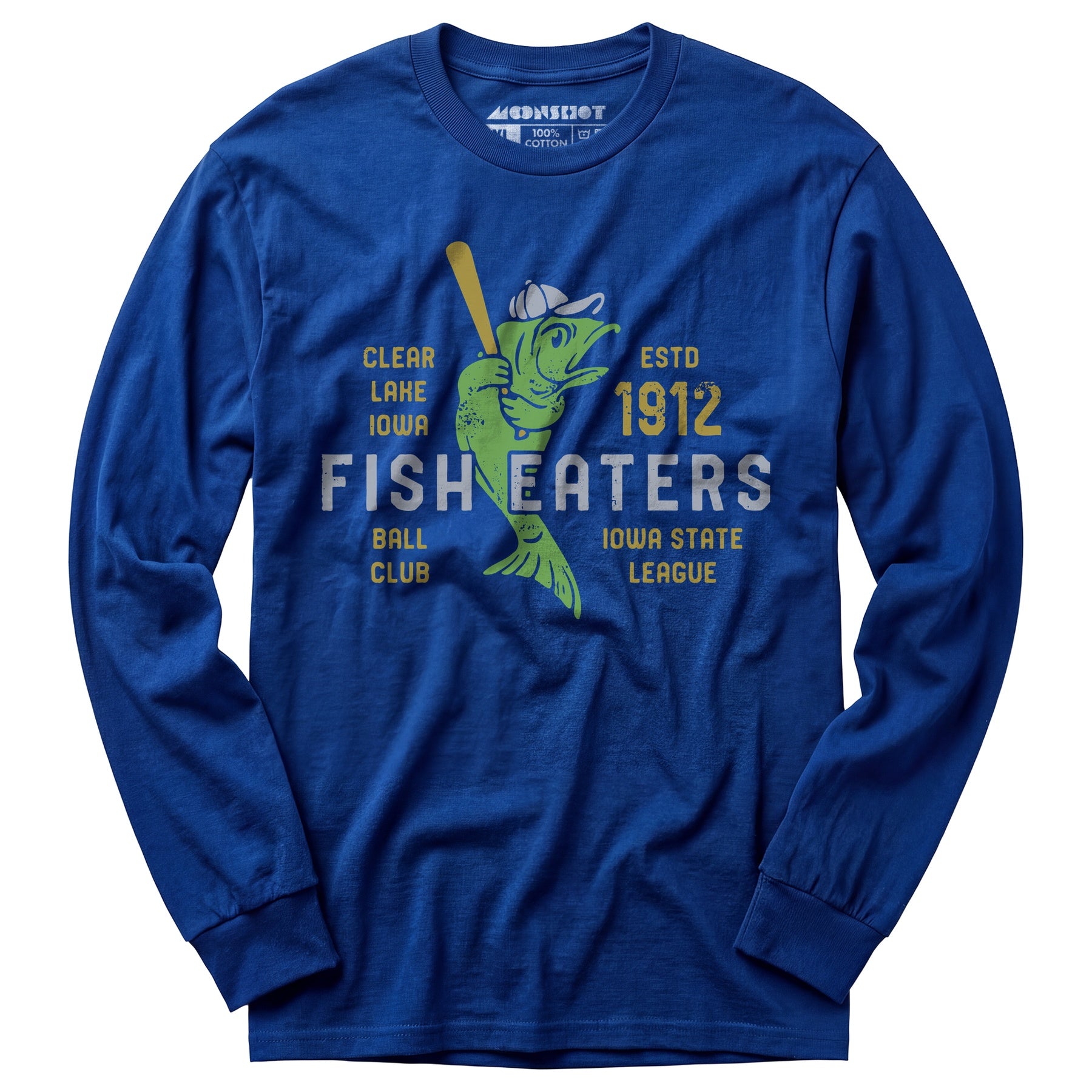Clear Lake Fish Eaters - Iowa - Vintage Defunct Baseball Teams - Long Sleeve T-Shirt