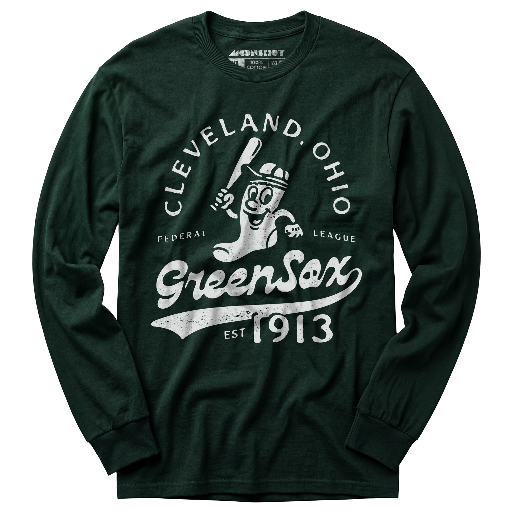 Cleveland Green Sox - Ohio - Vintage Defunct Baseball Teams - Long Sleeve T-Shirt