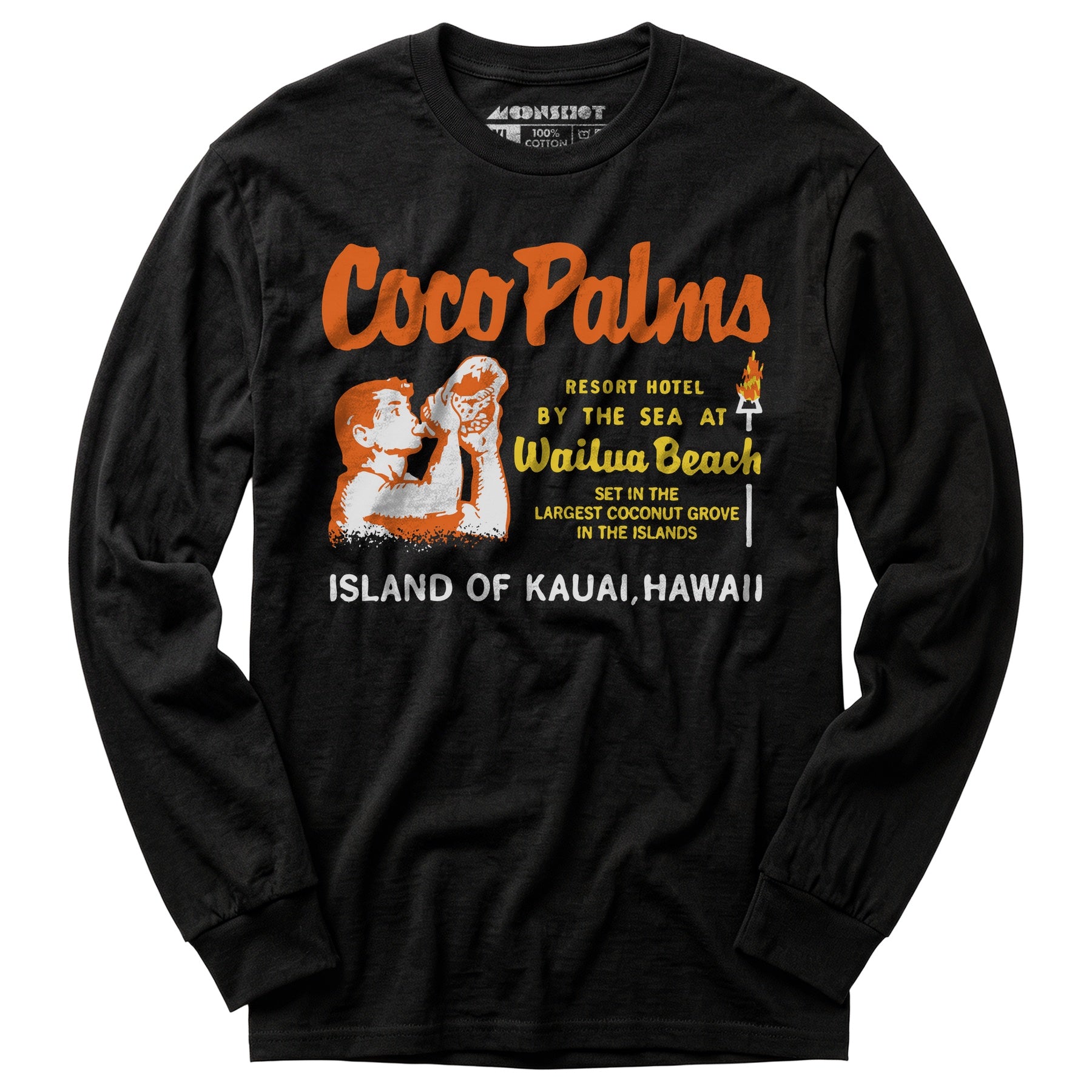 Coco Palms v2 - Hawaii - Vintage Tiki Bar - Long Sleeve T-Shirt