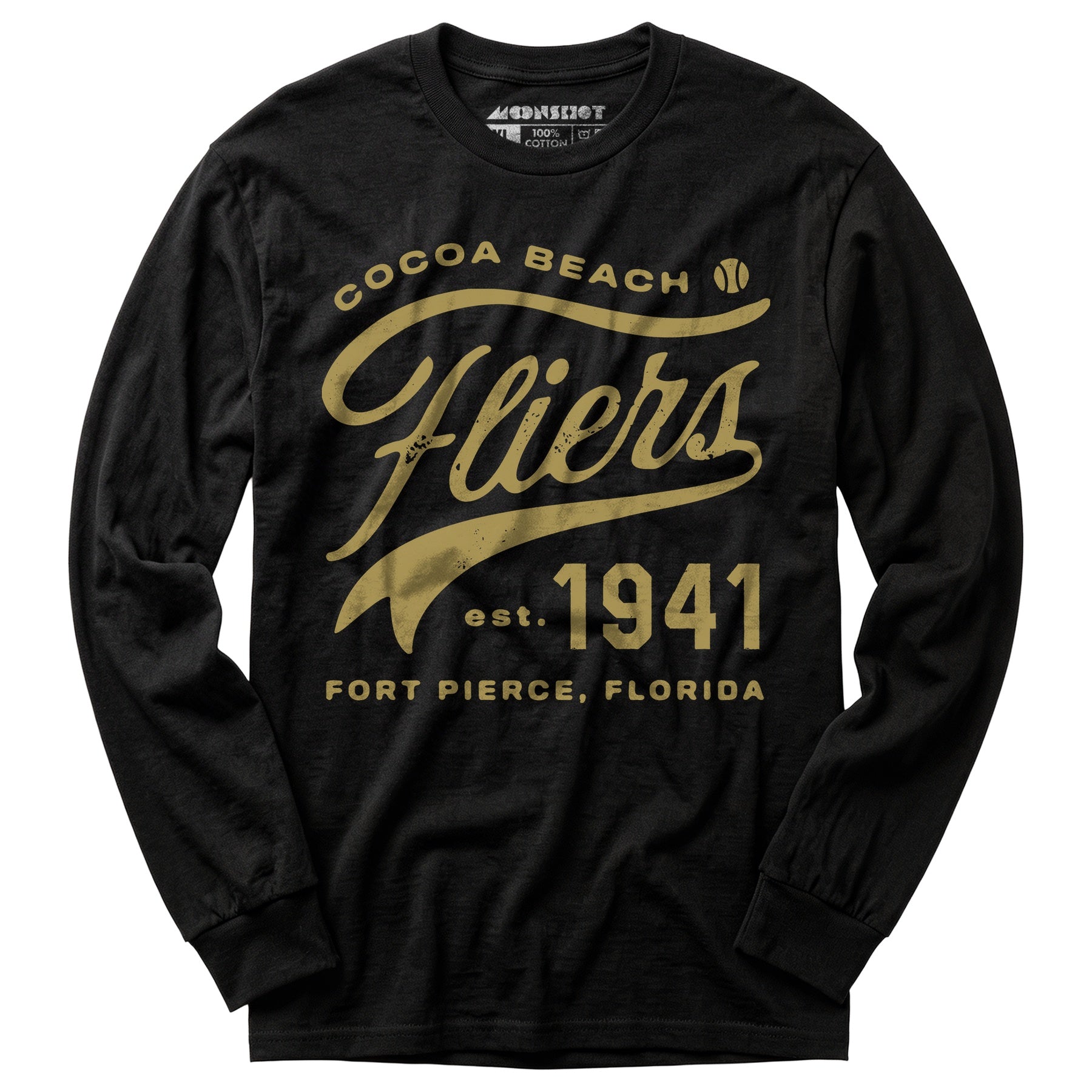 Cocoa Beach Fliers - Florida - Vintage Defunct Baseball Teams - Long Sleeve T-Shirt