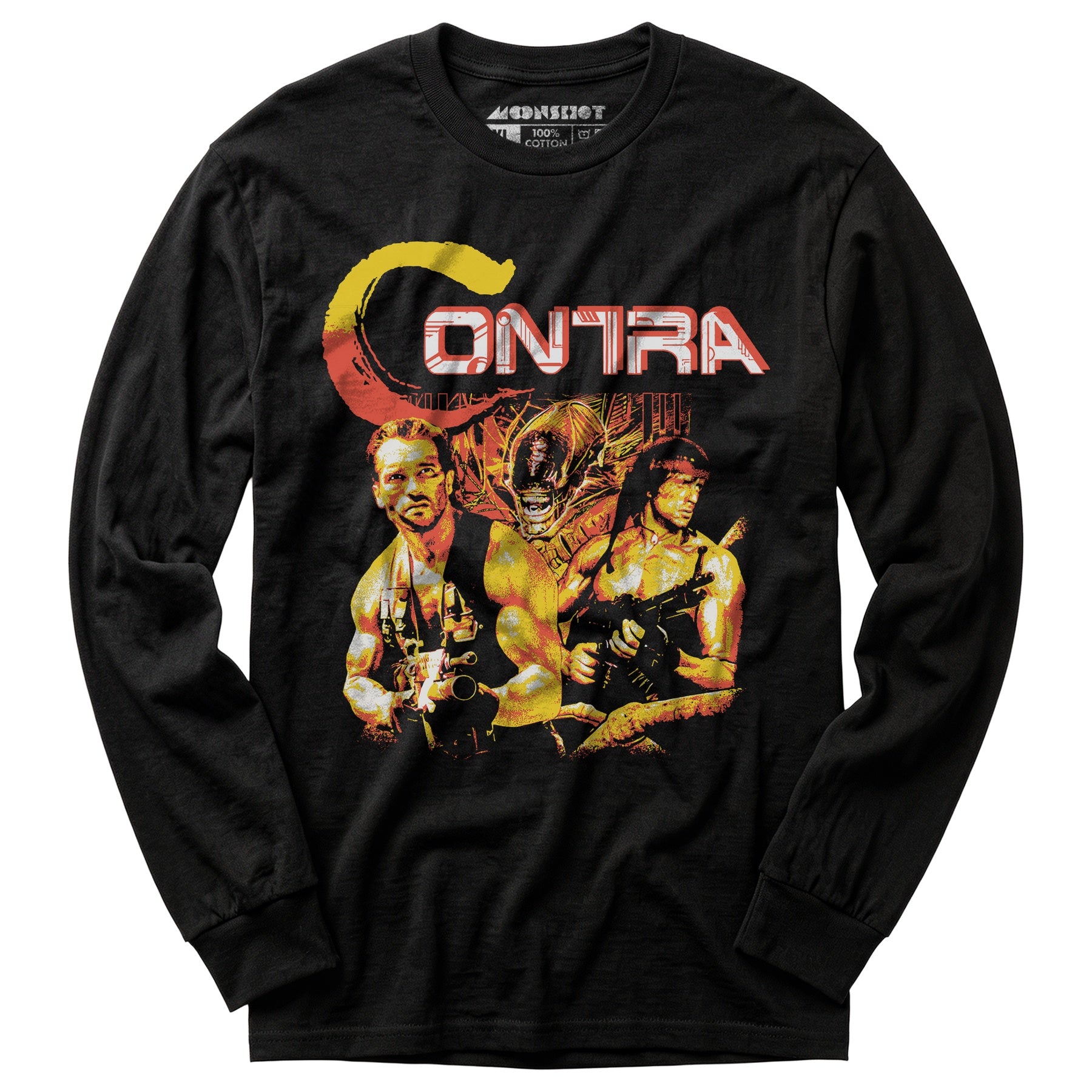 Contra Action Heroes Mashup Parody - Long Sleeve T-Shirt