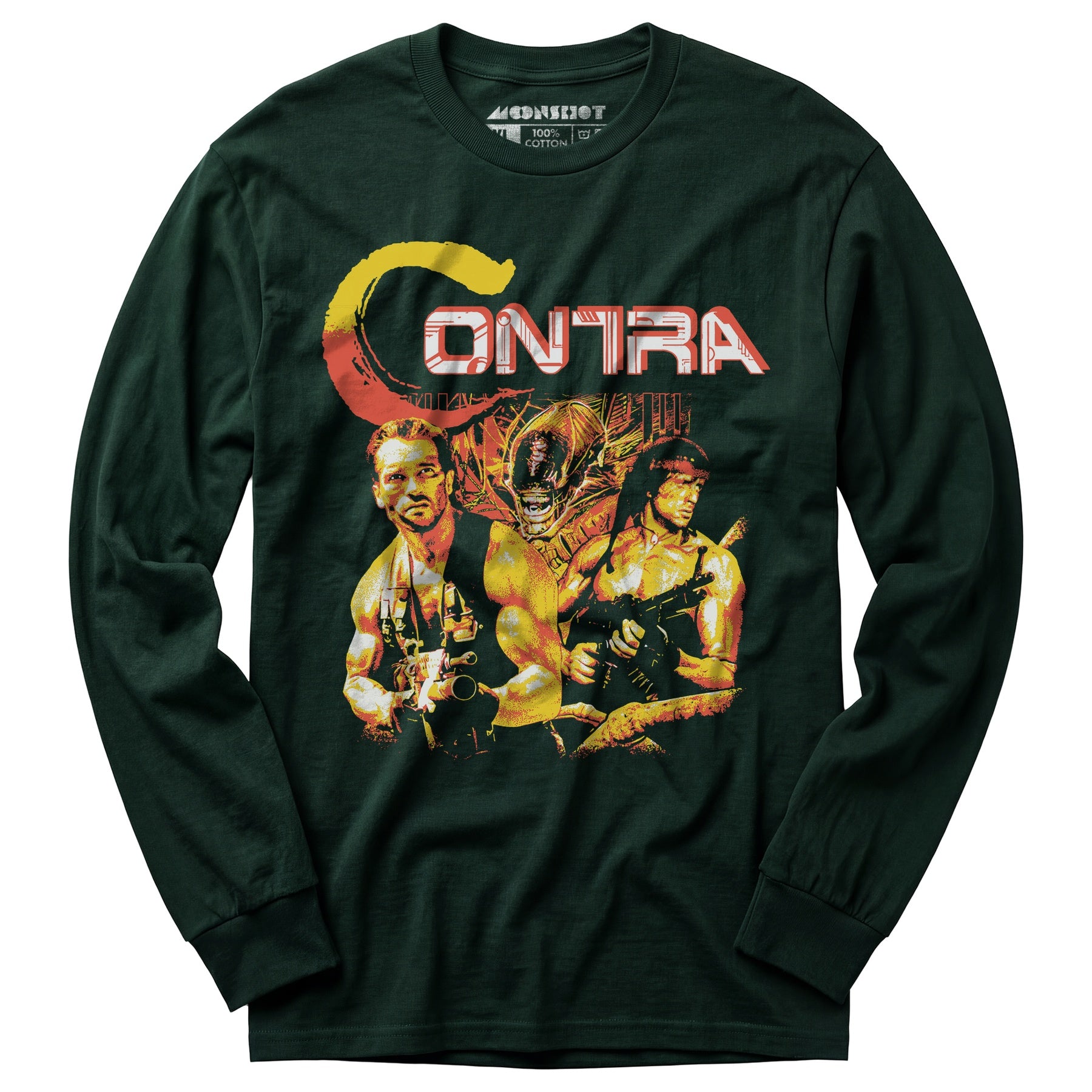 Contra Action Heroes Mashup Parody - Long Sleeve T-Shirt