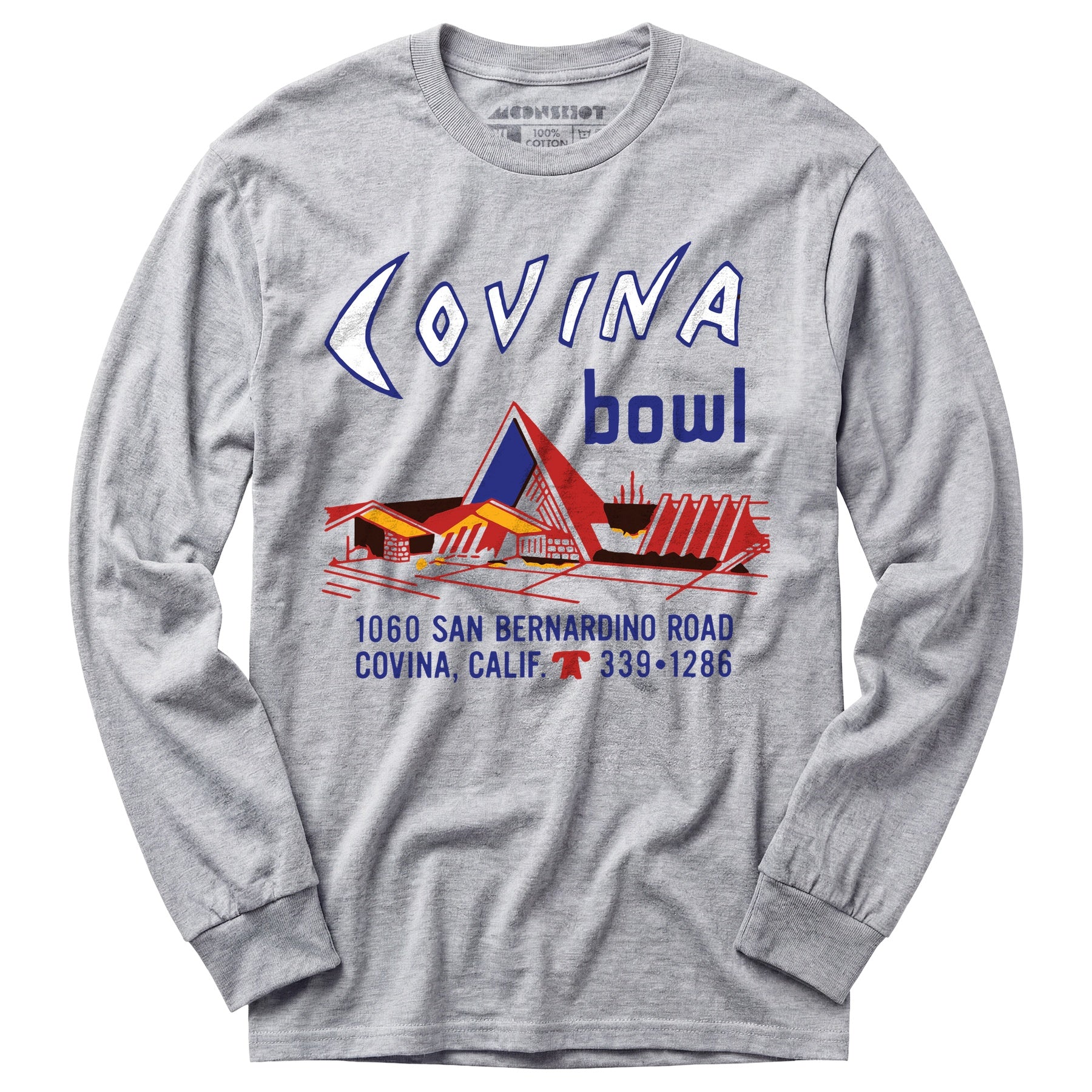 Covina Bowl - Covina, CA - Vintage Bowling Alley - Long Sleeve T-Shirt