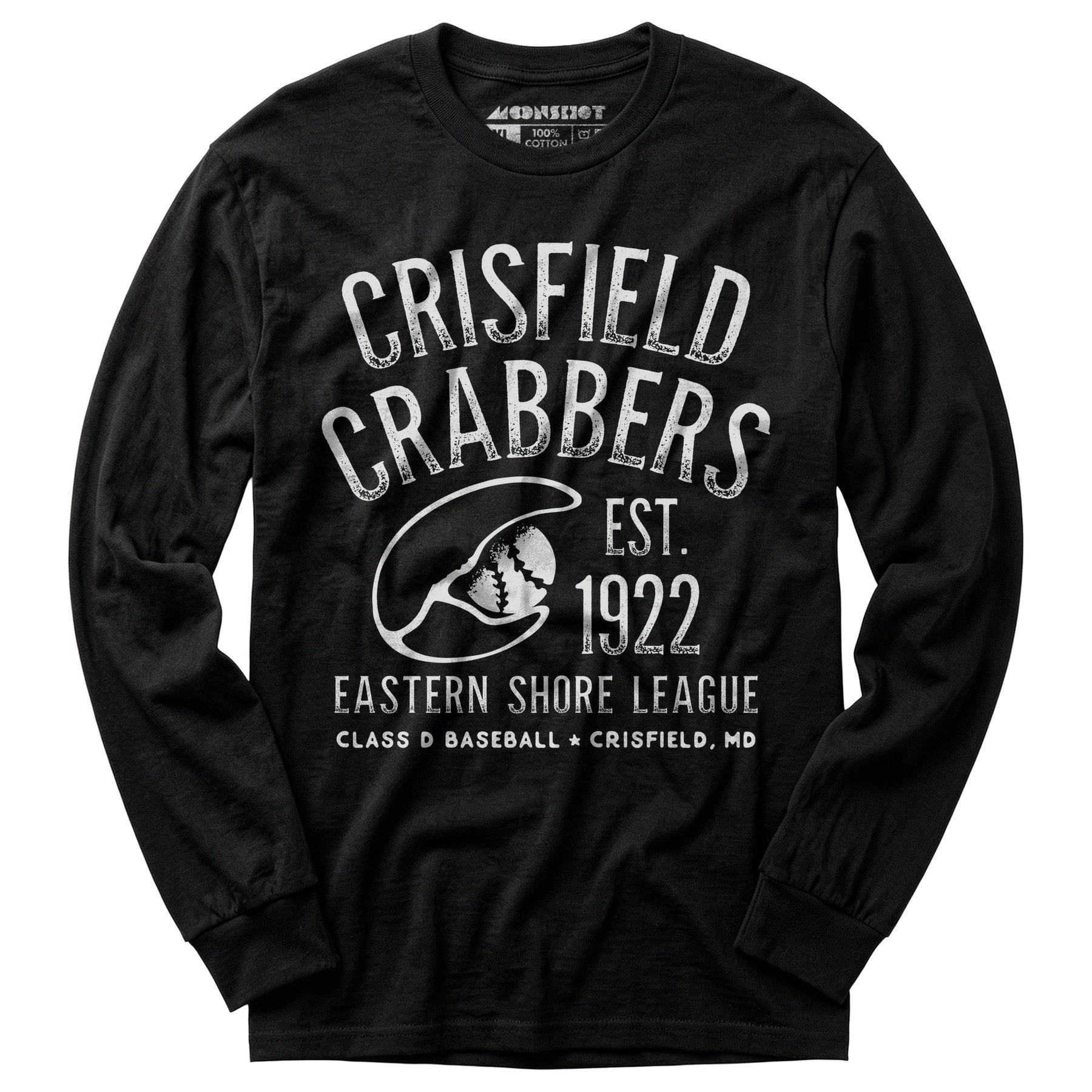 Crisfield Crabbers - Maryland - Vintage Defunct Baseball Teams - Long Sleeve T-Shirt