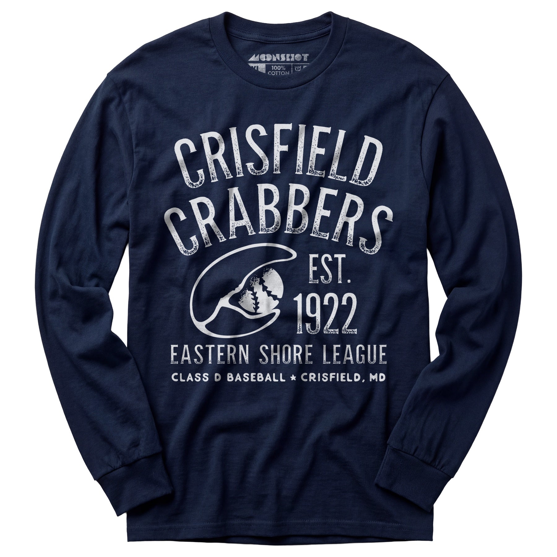 Crisfield Crabbers - Maryland - Vintage Defunct Baseball Teams - Long Sleeve T-Shirt