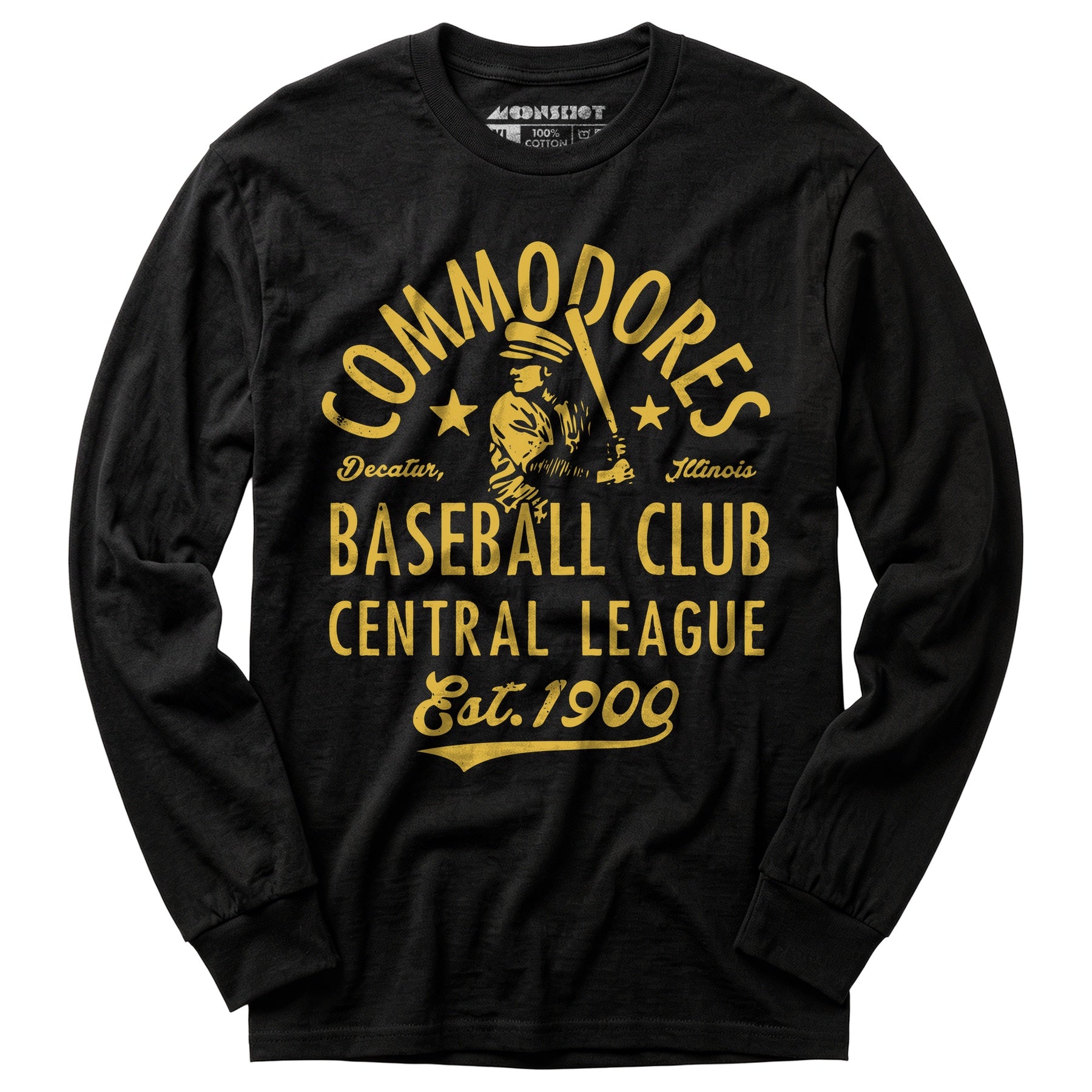 Decatur Commodores - Illinois - Vintage Defunct Baseball Teams - Long Sleeve T-Shirt