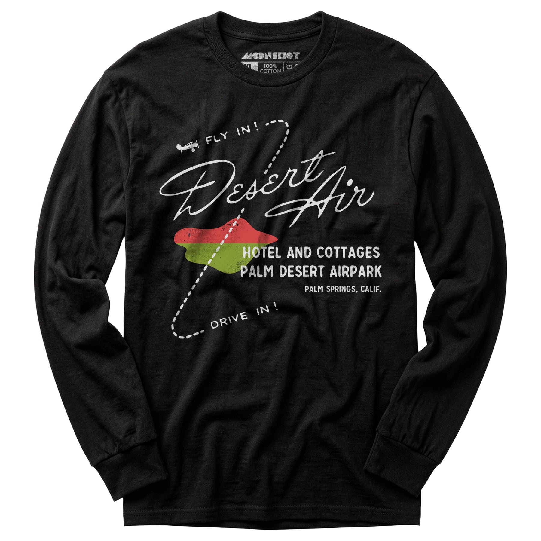 Desert Air Hotel & Cottages - Vintage Palm Springs, CA - Long Sleeve T-Shirt