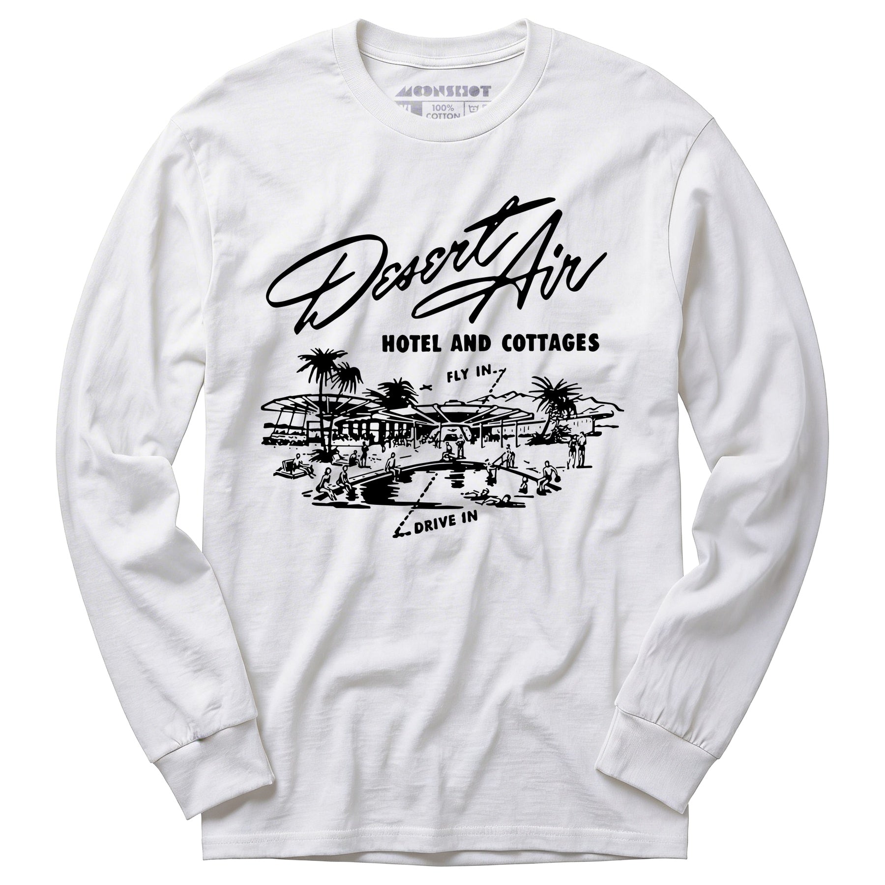 Desert Air Hotel & Cottages v2 - Vintage Palm Springs, CA - Long Sleeve T-Shirt