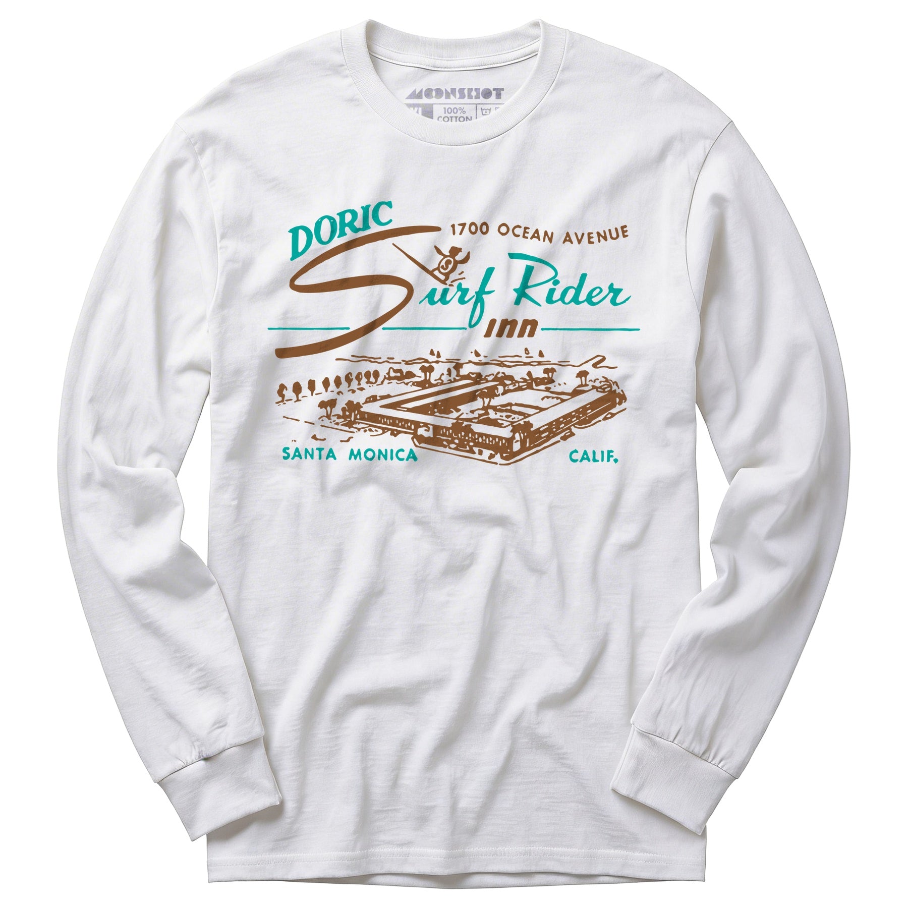 Doric Surf Rider Inn - Santa Monica, CA - Vintage Hotel - Long Sleeve T-Shirt