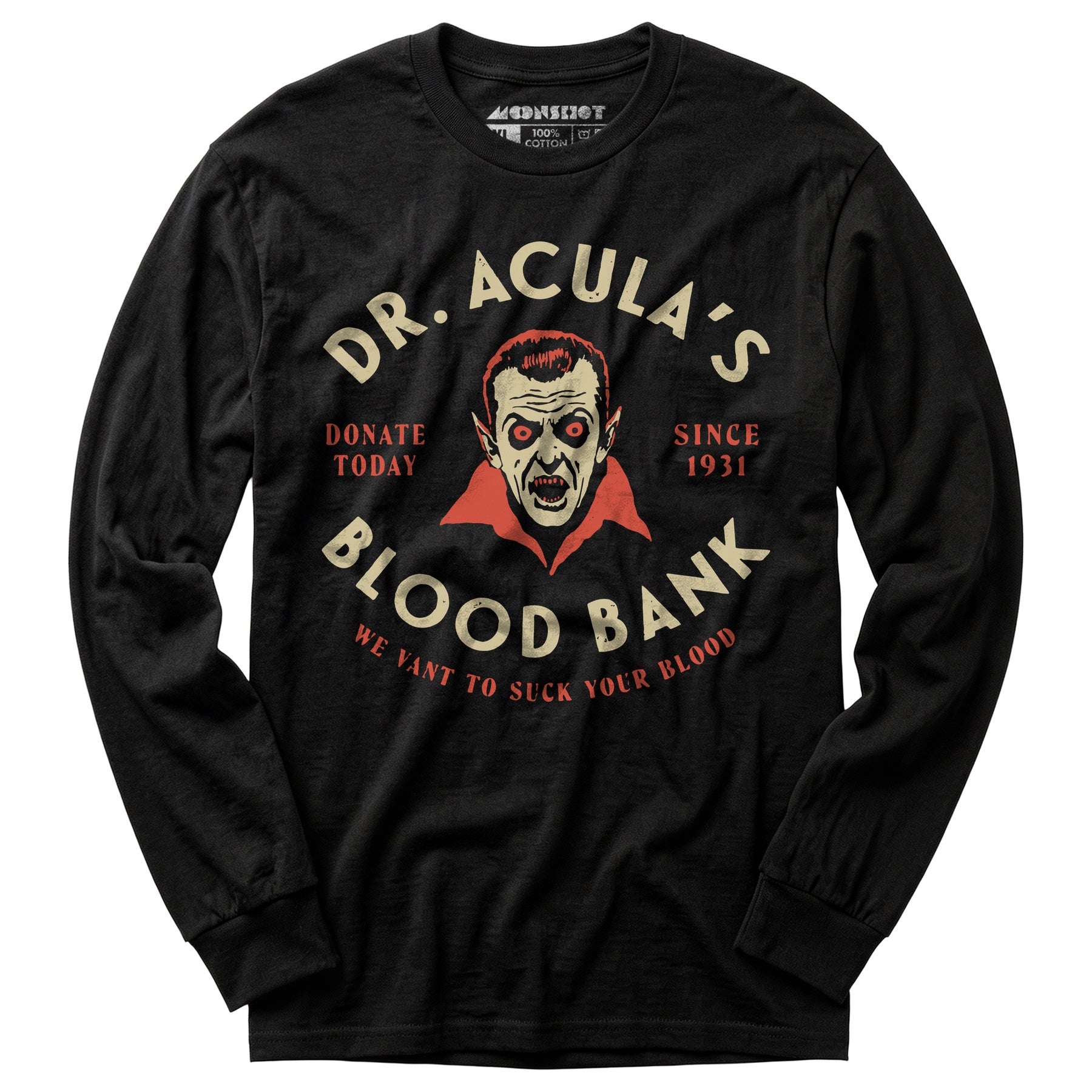 Dr. Acula's Blood Bank - Long Sleeve T-Shirt