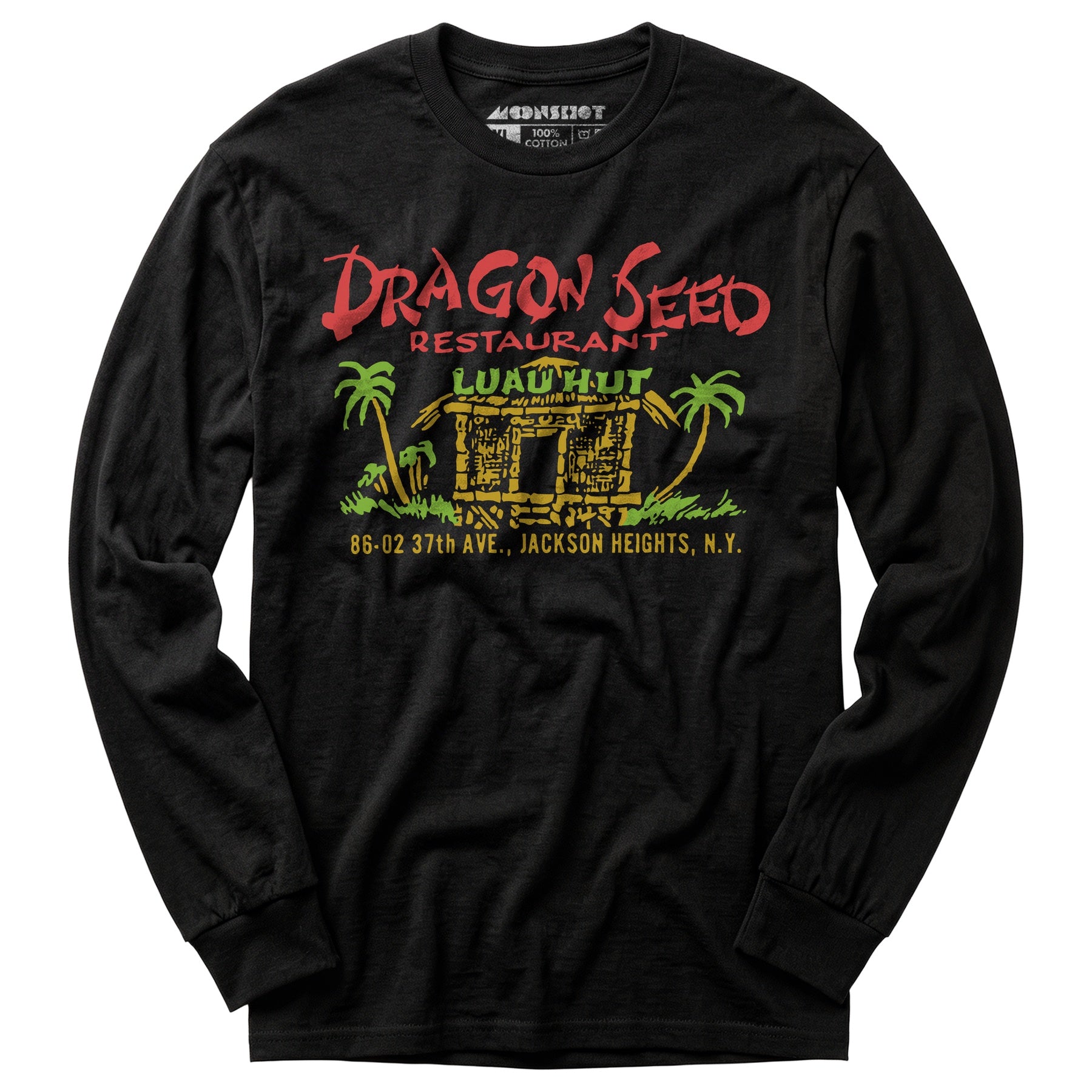 Dragon Seed Luau Hut - Jackson Heights, NY - Vintage Tiki Bar - Long Sleeve T-Shirt