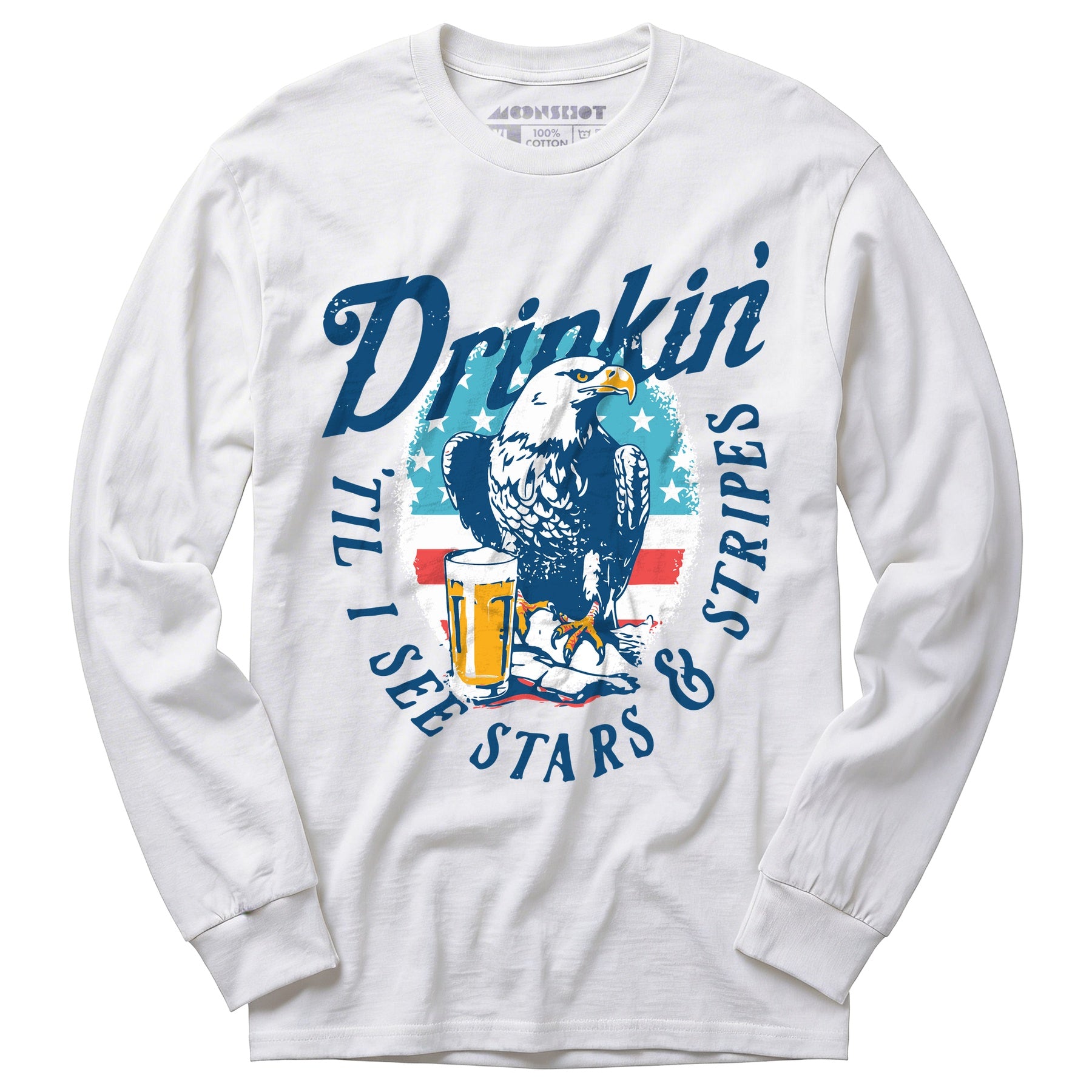 Drinkin' 'Til I See Stars & Stripes - Long Sleeve T-Shirt