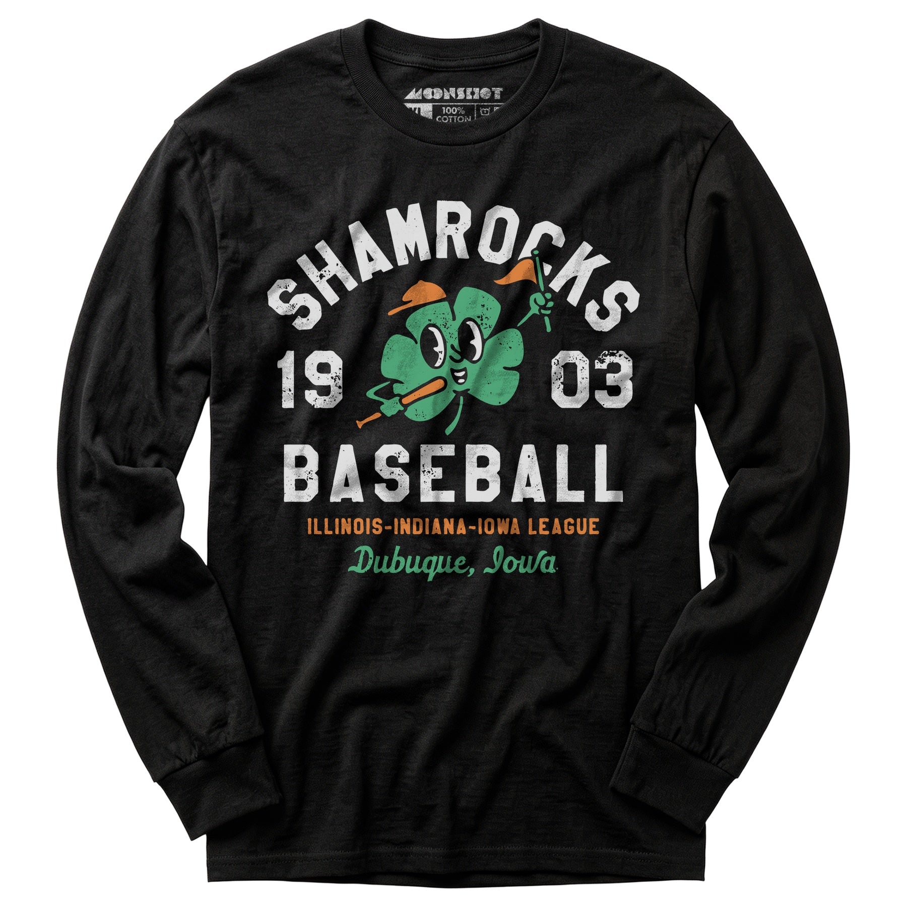 Dubuque Shamrocks - Iowa - Vintage Defunct Baseball Teams - Long Sleeve T-Shirt
