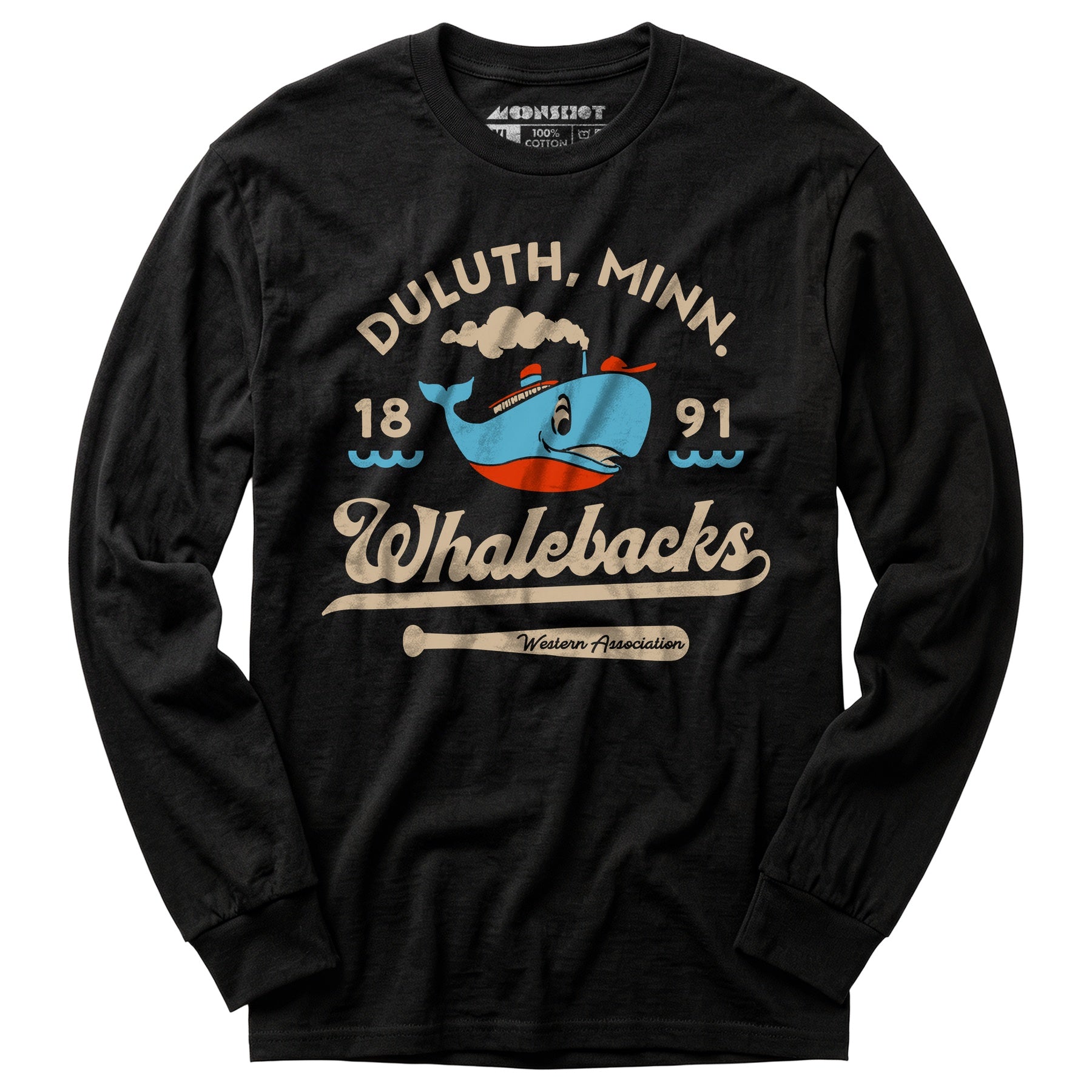 Duluth Whalebacks - Minnesota - Vintage Defunct Baseball Teams - Long Sleeve T-Shirt
