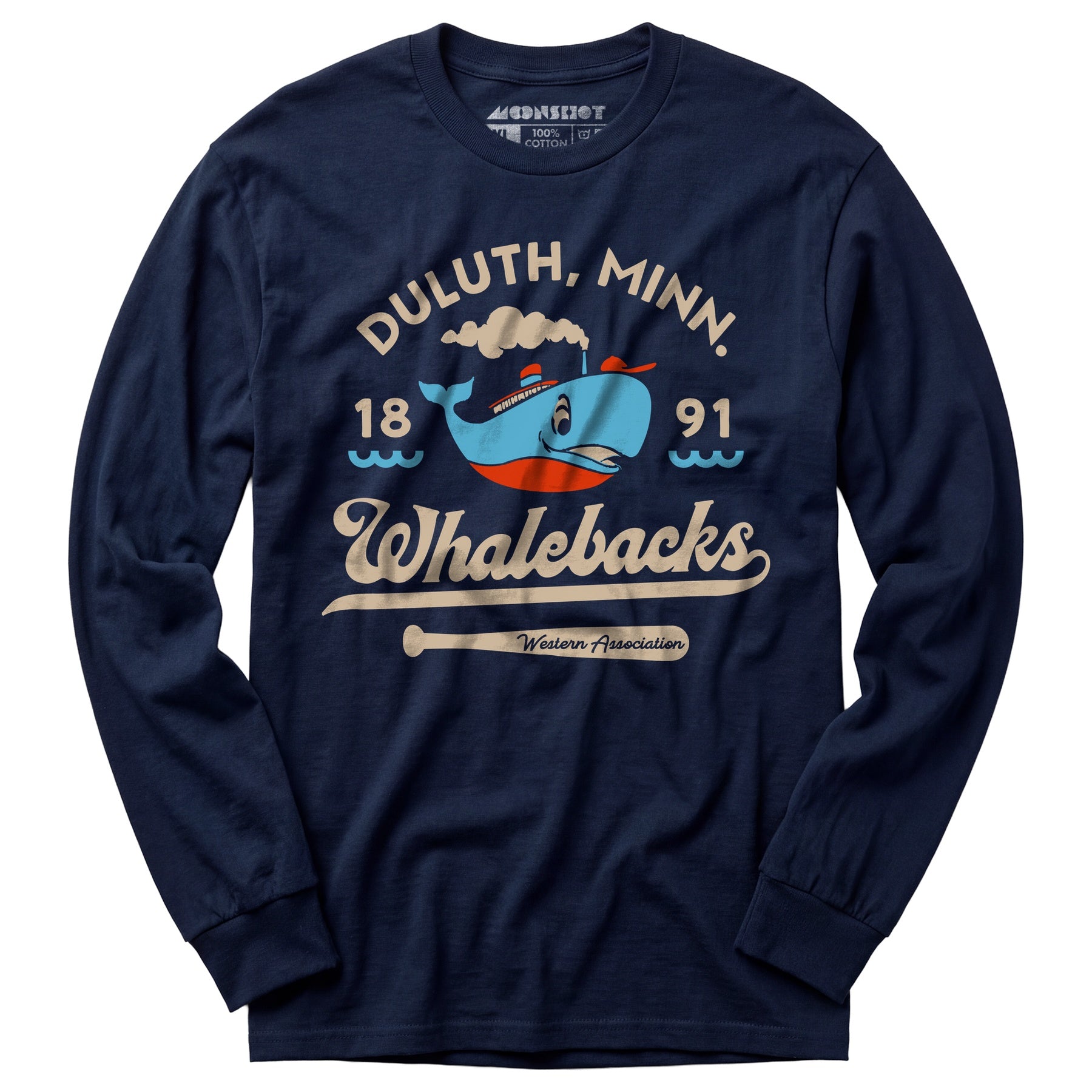 Duluth Whalebacks - Minnesota - Vintage Defunct Baseball Teams - Long Sleeve T-Shirt