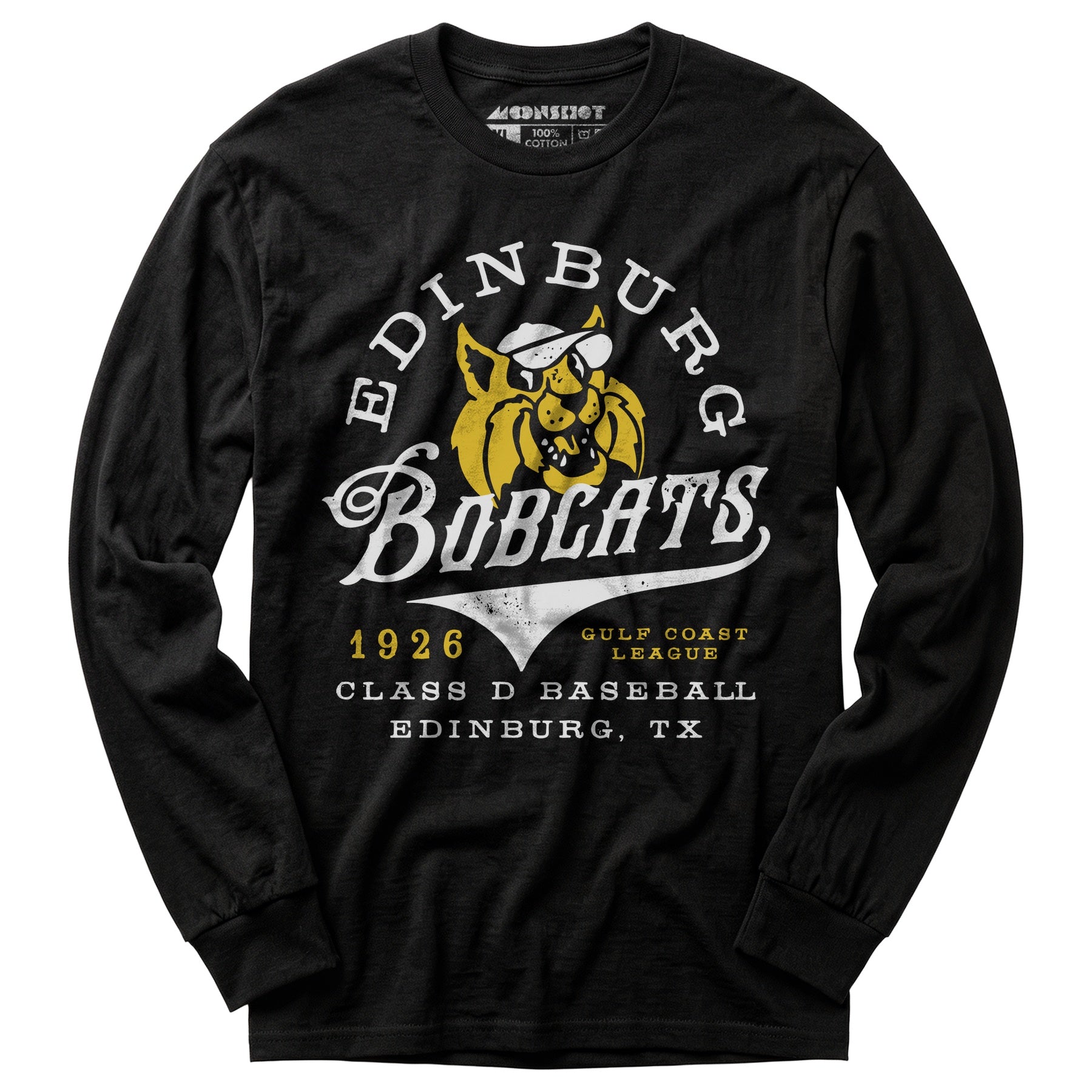 Edinburg Bobcats - Texas - Vintage Defunct Baseball Teams - Long Sleeve T-Shirt