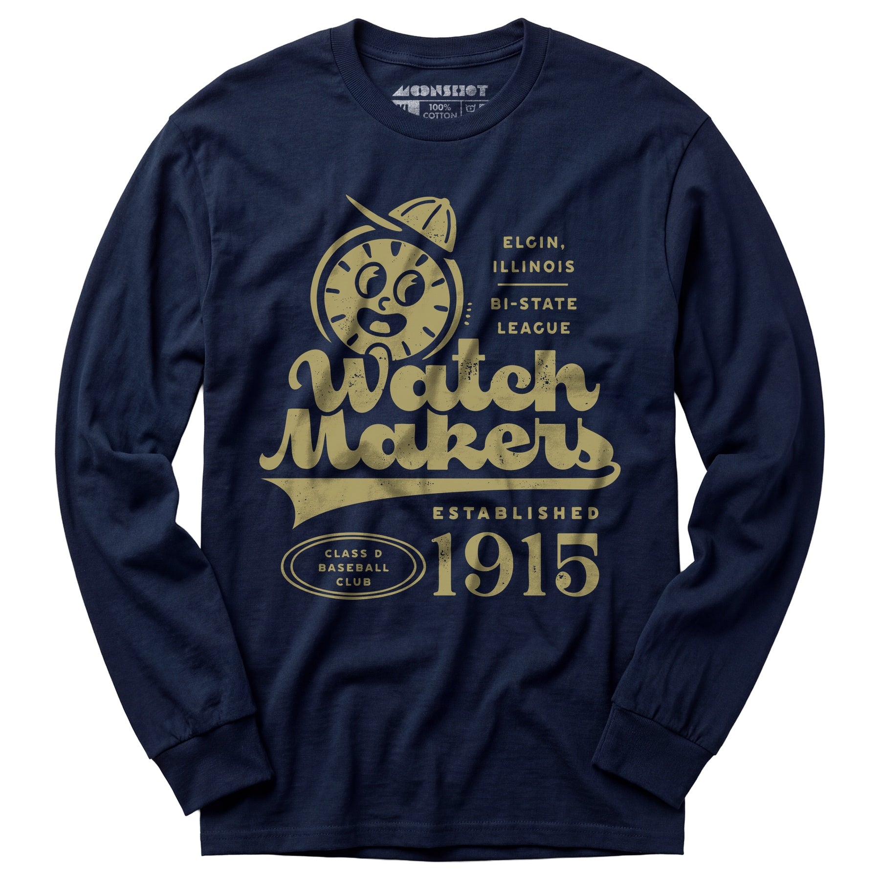 Elgin Watch Makers - Illinois - Vintage Defunct Baseball Teams - Long Sleeve T-Shirt