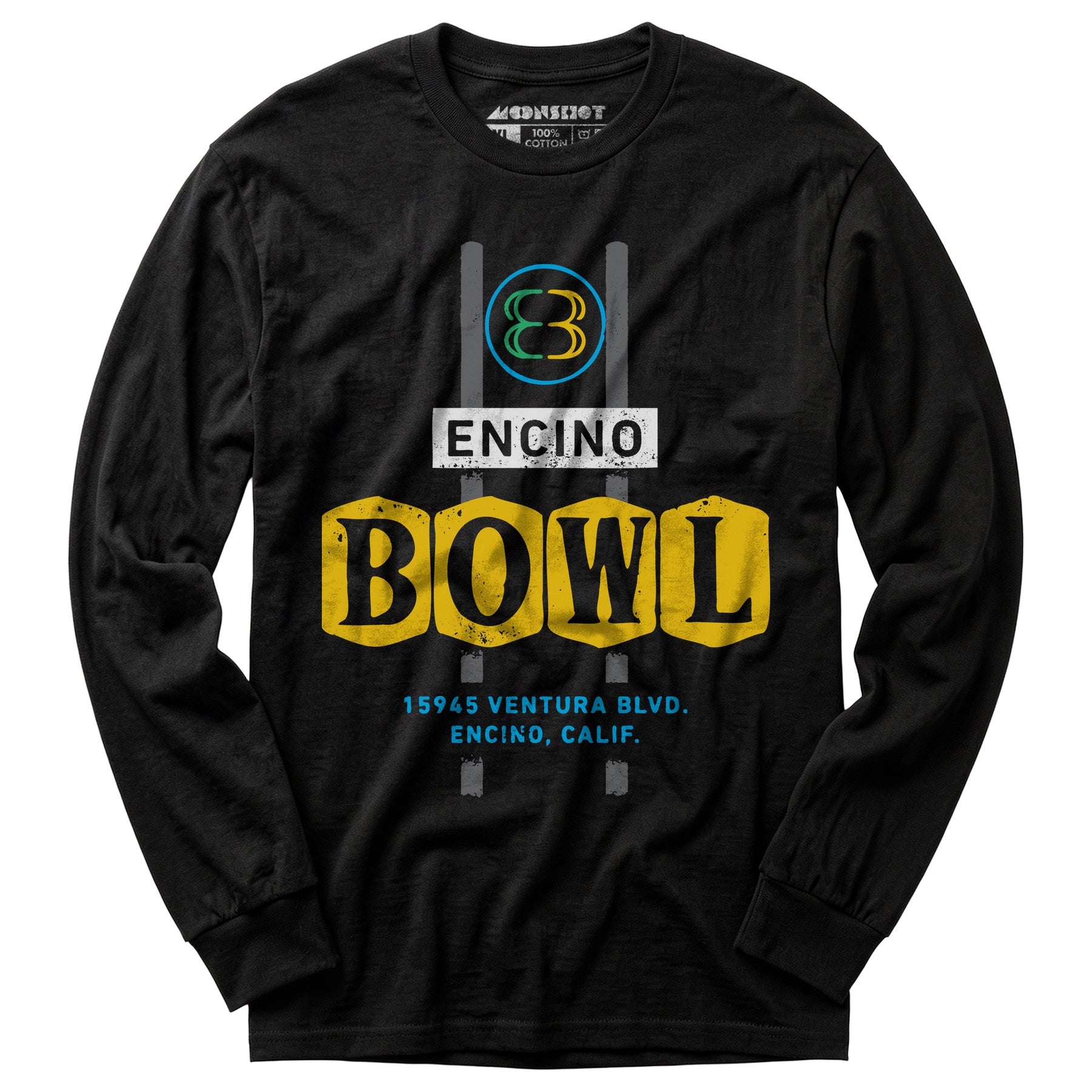 Encino Bowl - Encino, CA - Vintage Bowling Alley - Long Sleeve T-Shirt