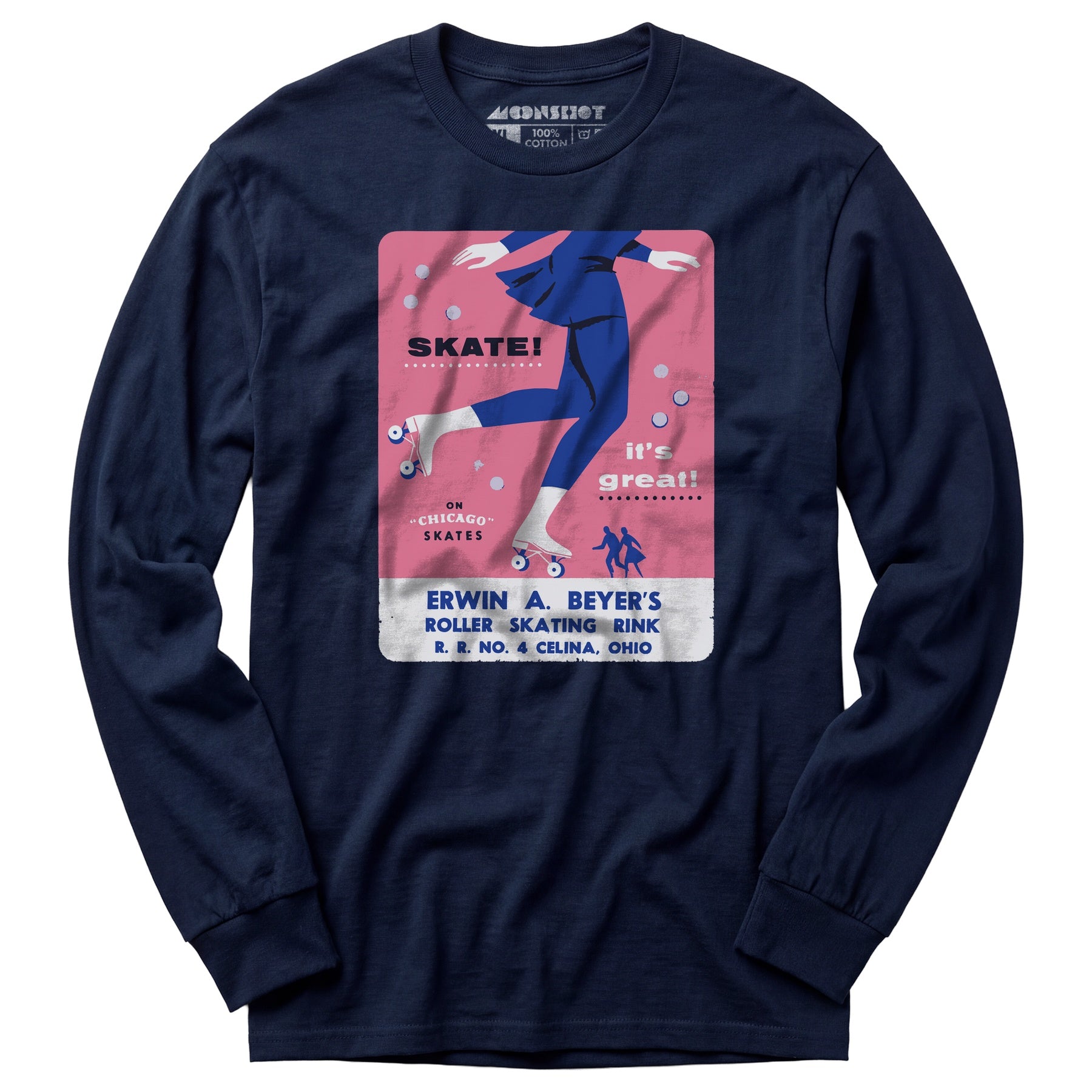 Erwin A. Beyer's - Celina, OH - Vintage Roller Rink - Long Sleeve T-Shirt
