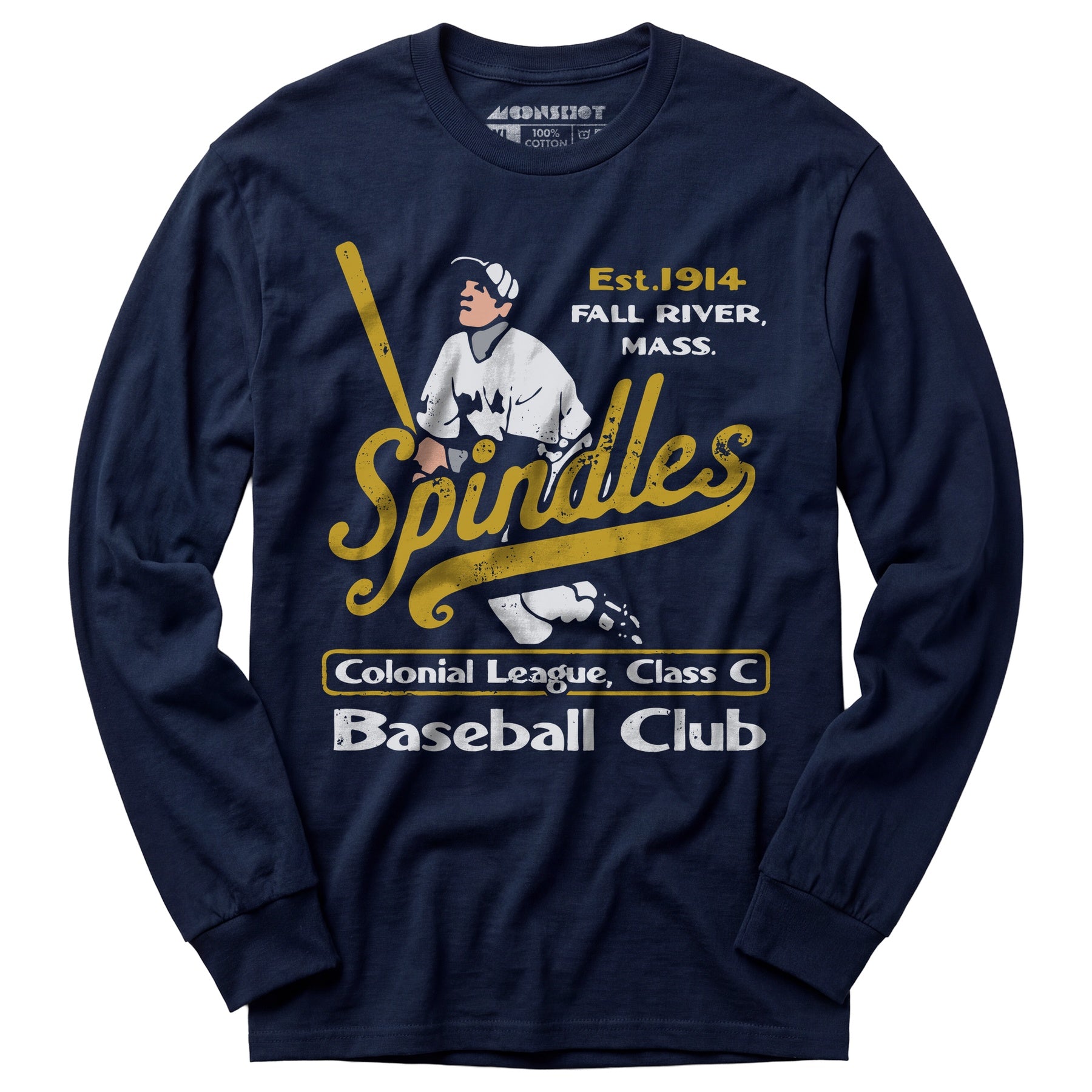Fall River Spindles - Massachusetts - Vintage Defunct Baseball Teams - Long Sleeve T-Shirt