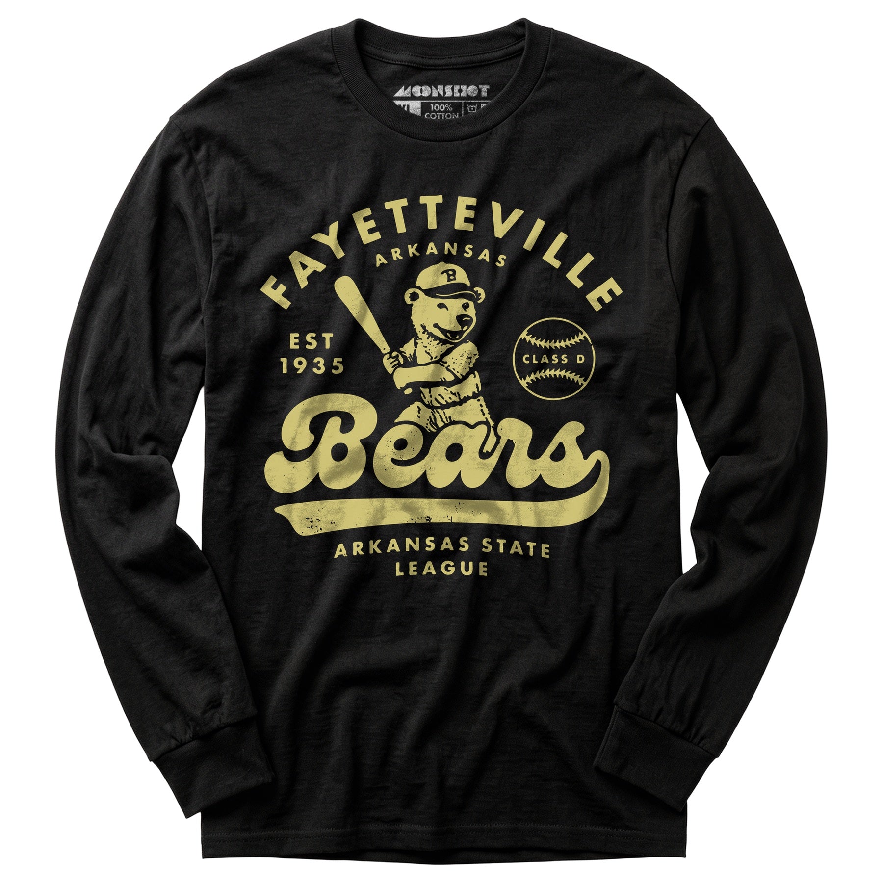 Fayetteville Bears - Arkansas - Vintage Defunct Baseball Teams - Long Sleeve T-Shirt