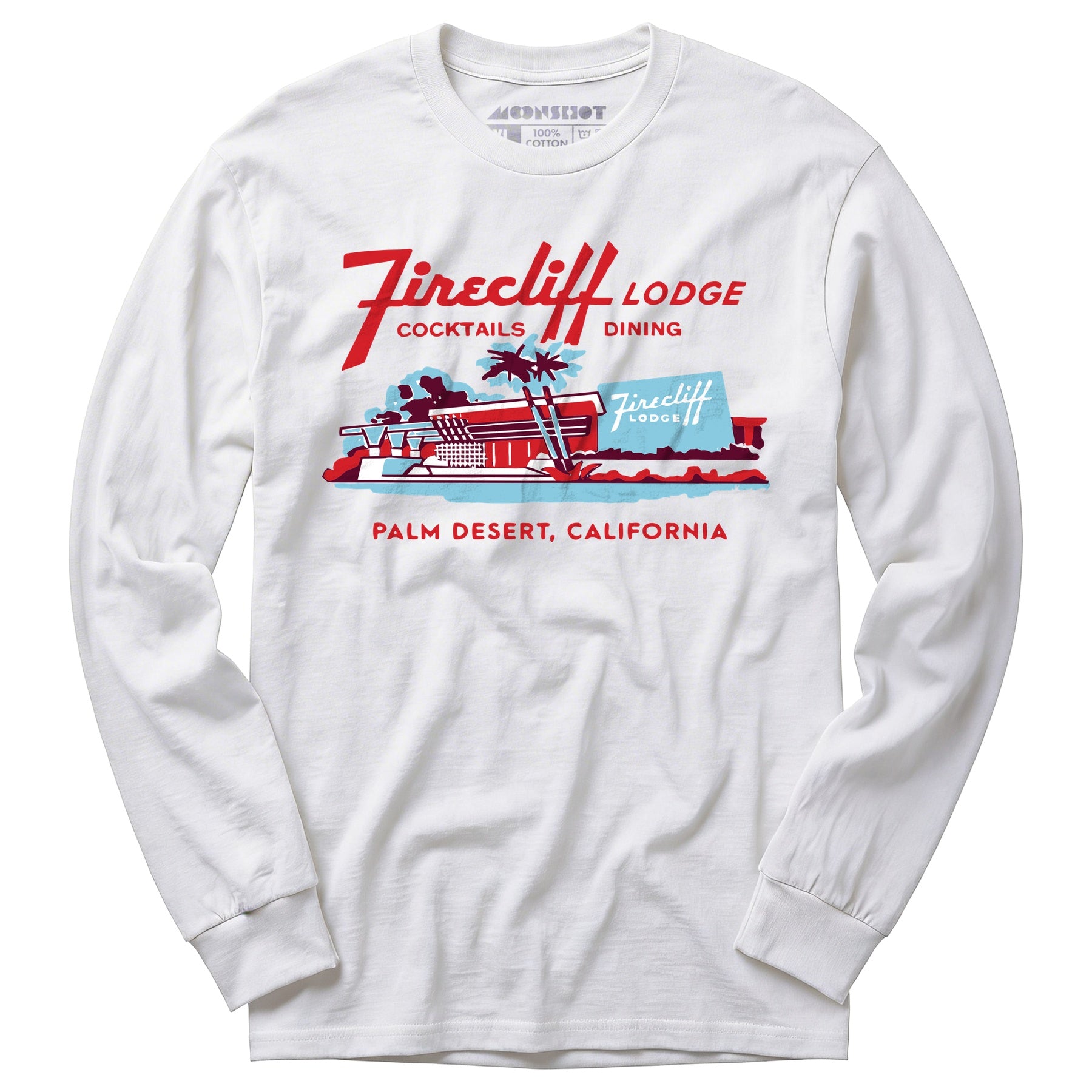 Firecliff Lodge Hotel - Vintage Greater Palm Springs, CA - Long Sleeve T-Shirt