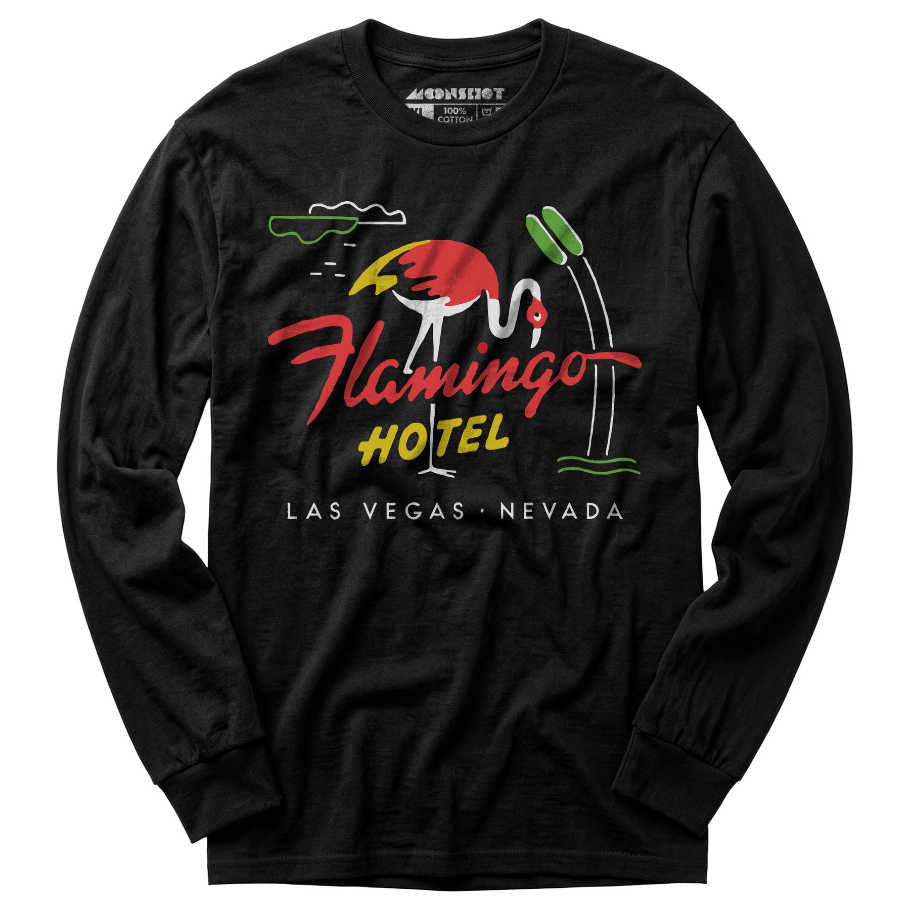 Flamingo Hotel v3 - Vintage Las Vegas - Long Sleeve T-Shirt