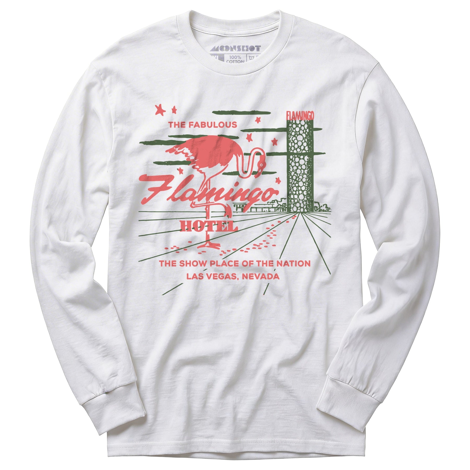 Flamingo Hotel v4 - Vintage Las Vegas - Long Sleeve T-Shirt