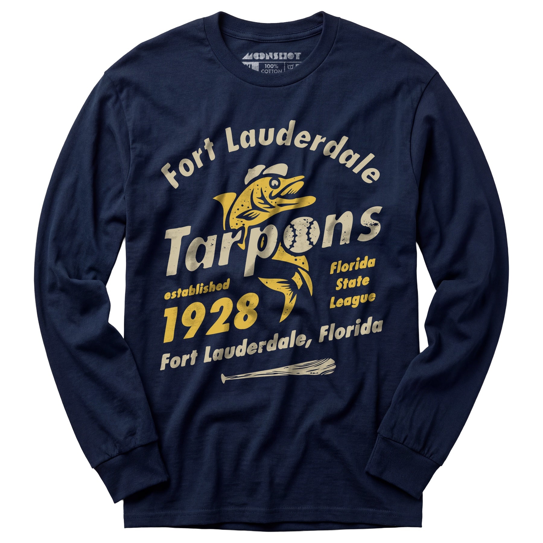 Fort Lauderdale Tarpons - Florida - Vintage Defunct Baseball Teams - Long Sleeve T-Shirt