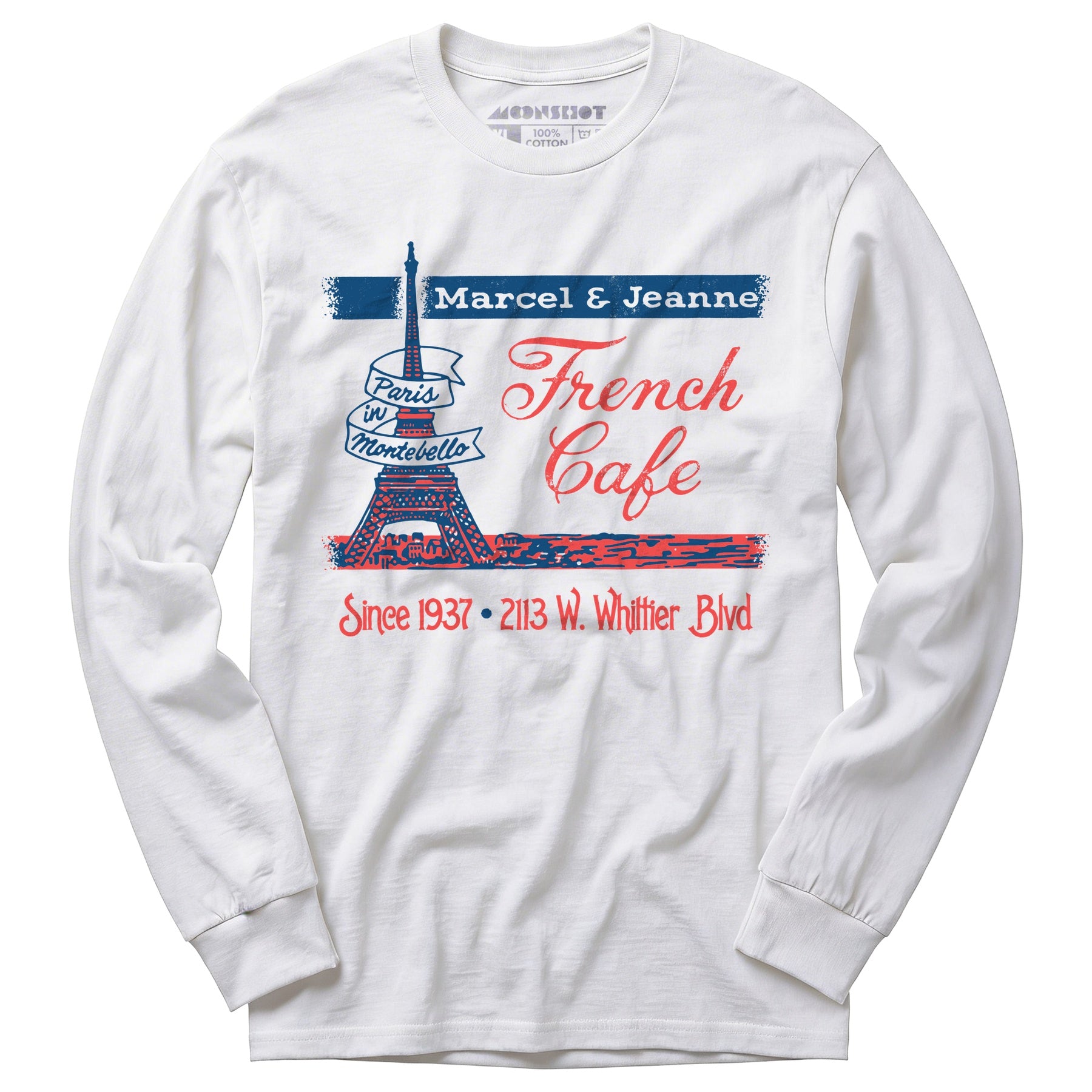 French Cafe - Montebello, CA - Vintage Restaurant - Long Sleeve T-Shirt