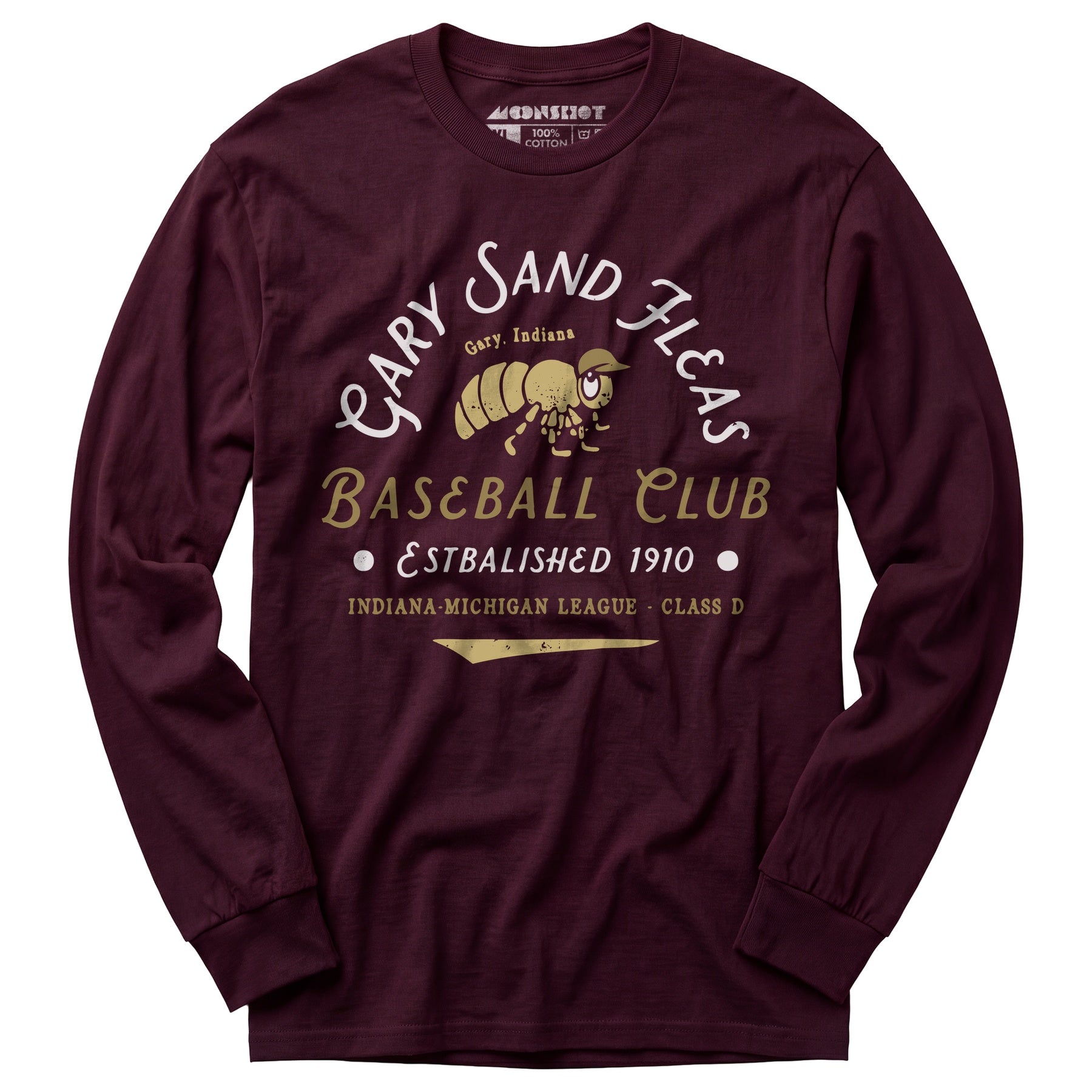 Gary Sand Fleas - Indiana - Vintage Defunct Baseball Teams - Long Sleeve T-Shirt
