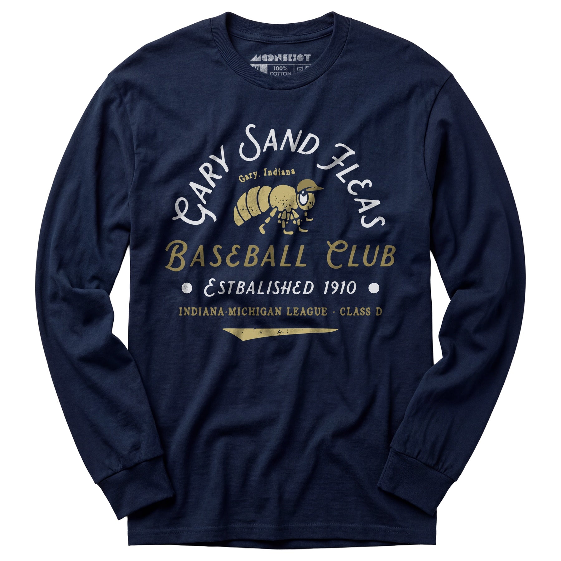 Gary Sand Fleas - Indiana - Vintage Defunct Baseball Teams - Long Sleeve T-Shirt