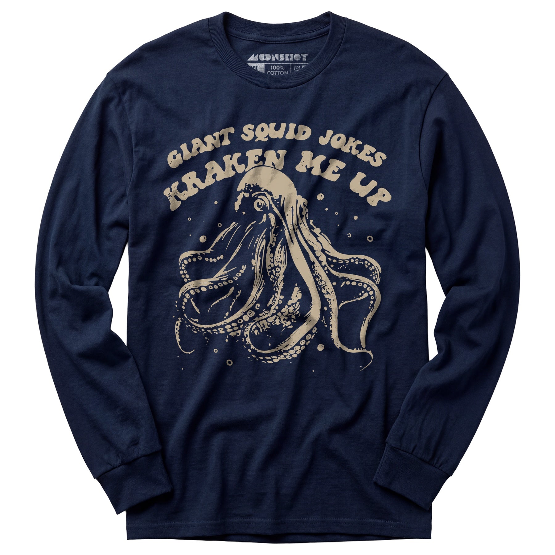 Giant Squid Jokes Kraken Me Up - Long Sleeve T-Shirt