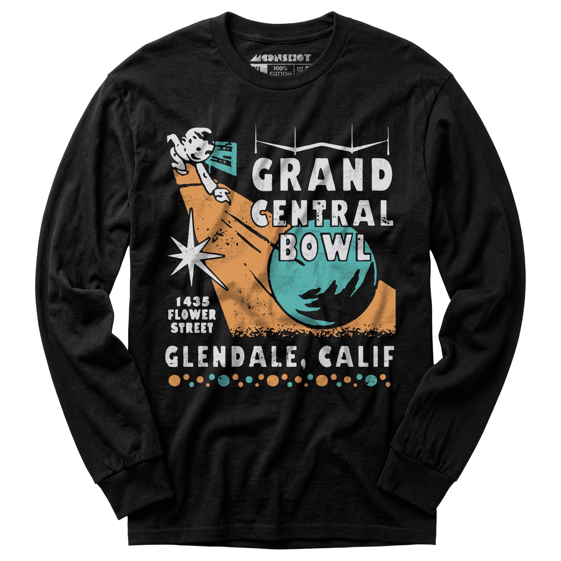 Grand Central Bowl - Glendale, CA - Vintage Bowling Alley - Long Sleeve T-Shirt