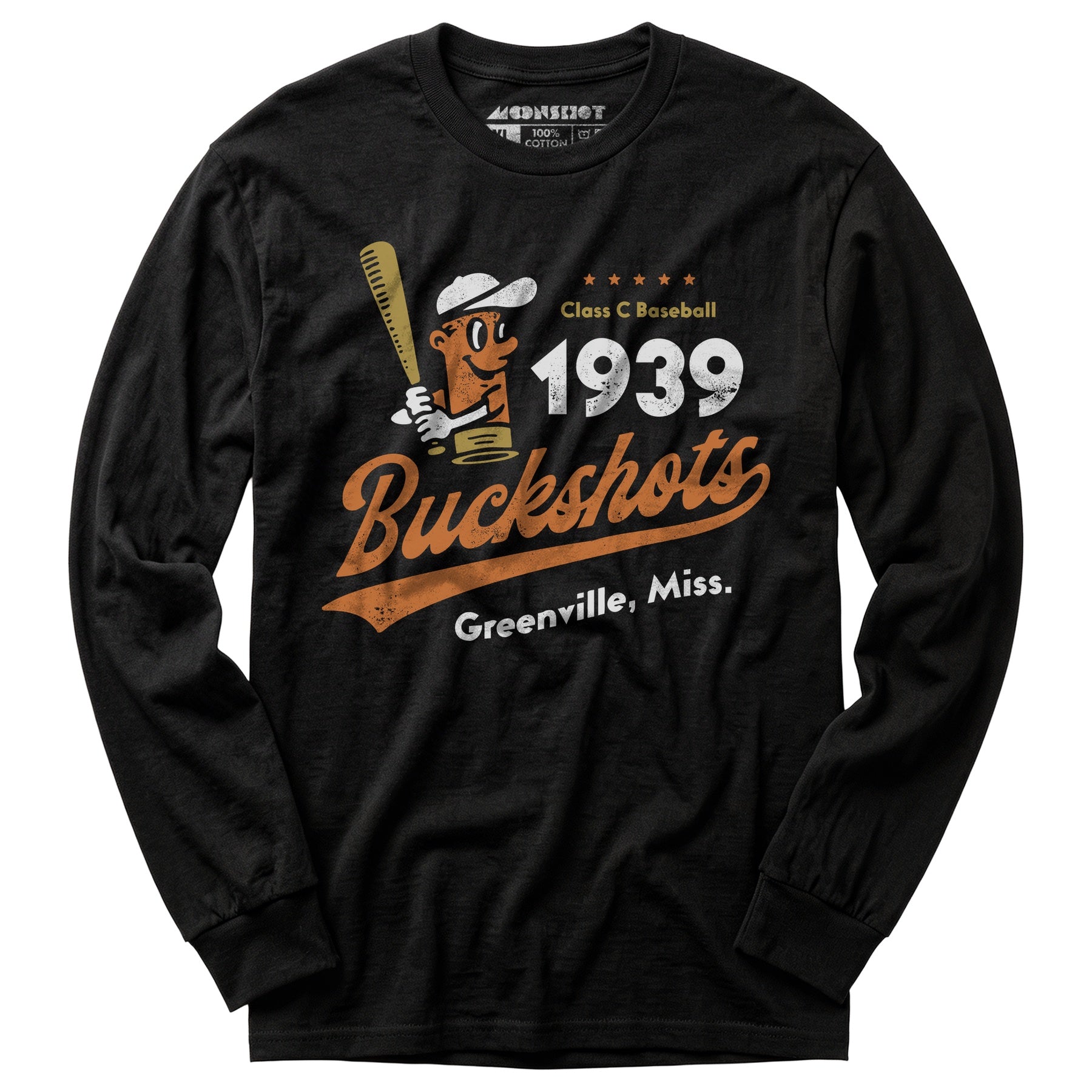 Greenville Buckshots - Mississippi - Vintage Defunct Baseball Teams - Long Sleeve T-Shirt