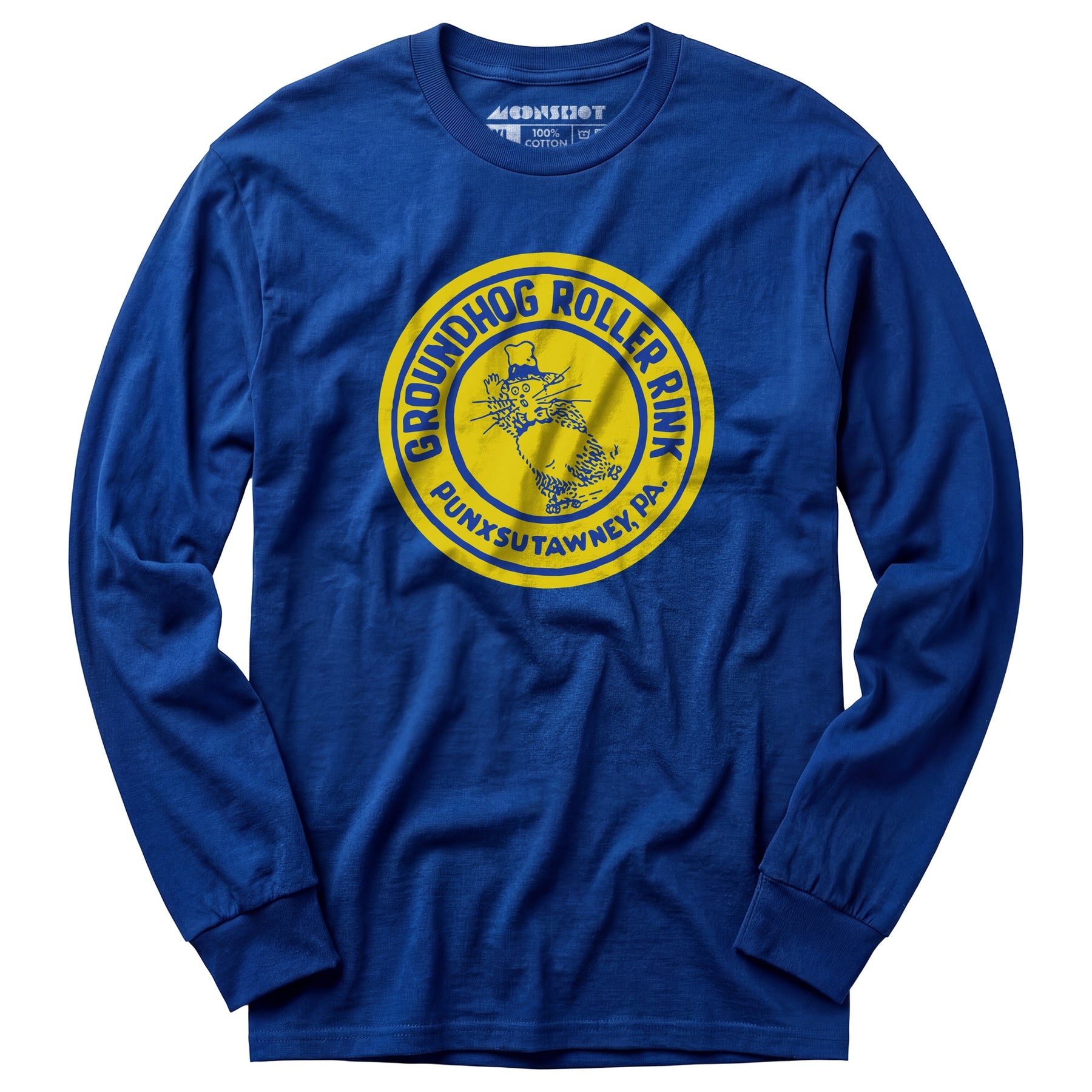 Groundhog Roller Rink - Punxsutawney, PA - Vintage Roller Rink - Long Sleeve T-Shirt
